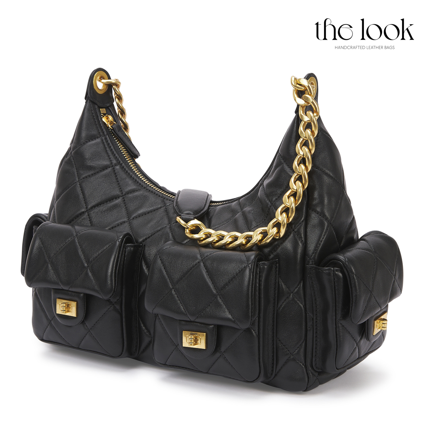 The Quilte Small Multipocket Shoulder Bag