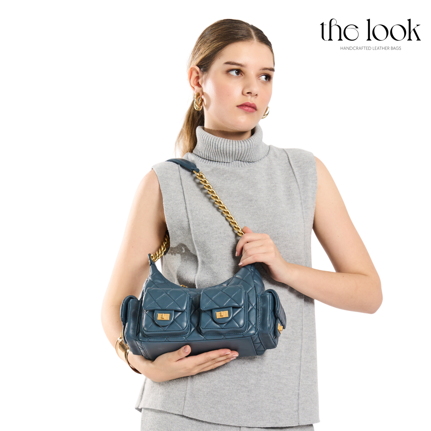 The Quilte Small Multipocket Shoulder Bag