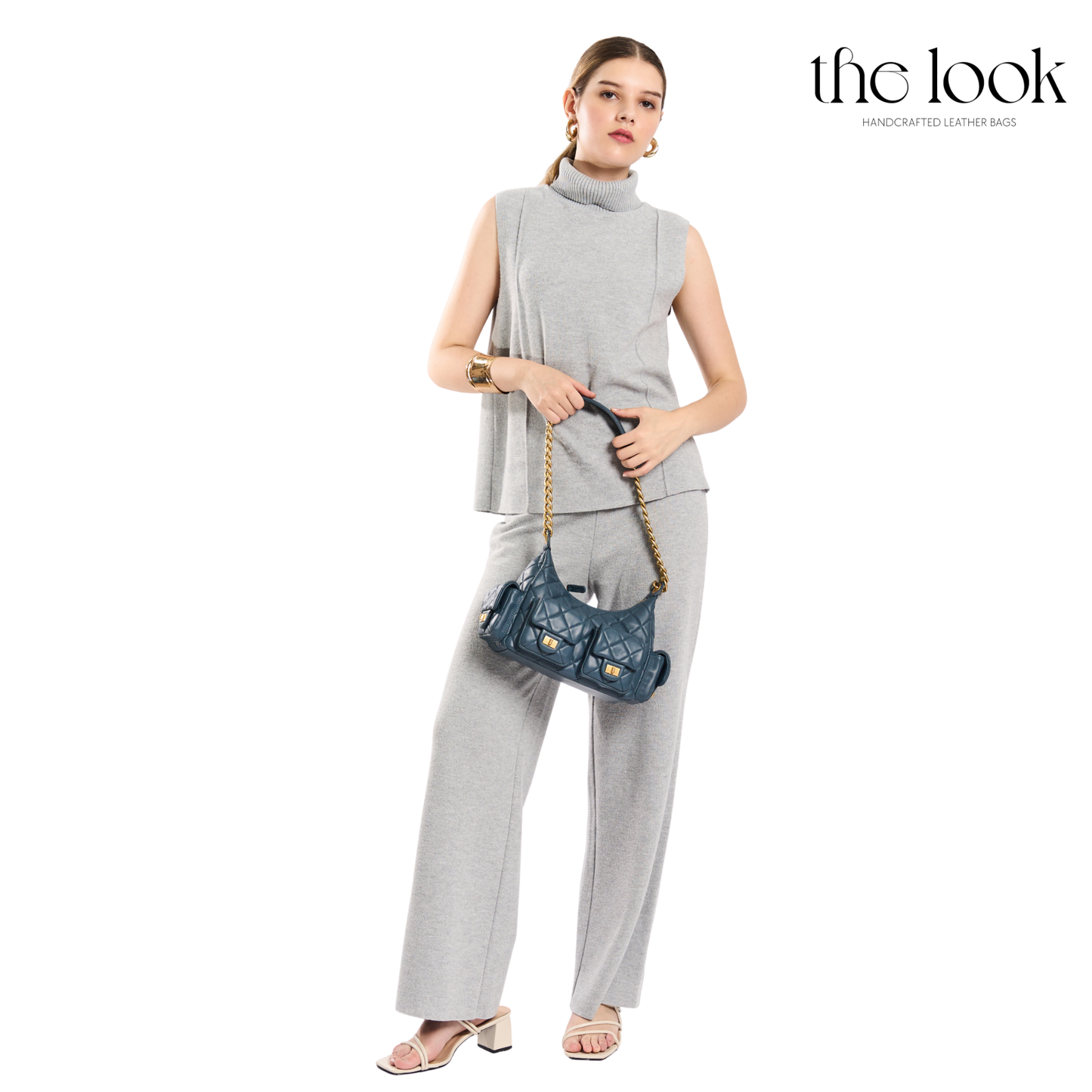 The Quilte Small Multipocket Shoulder Bag