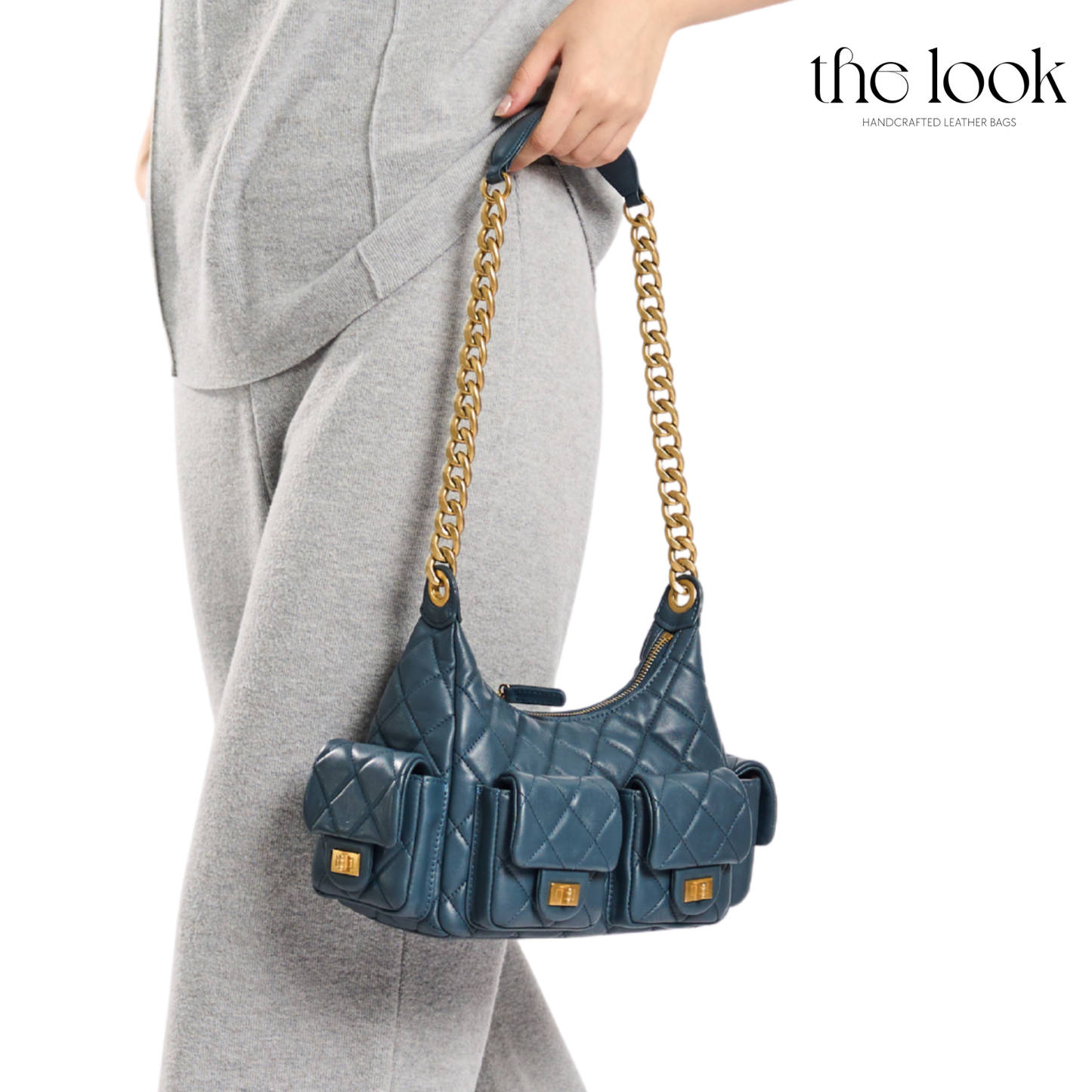The Quilte Small Multipocket Shoulder Bag