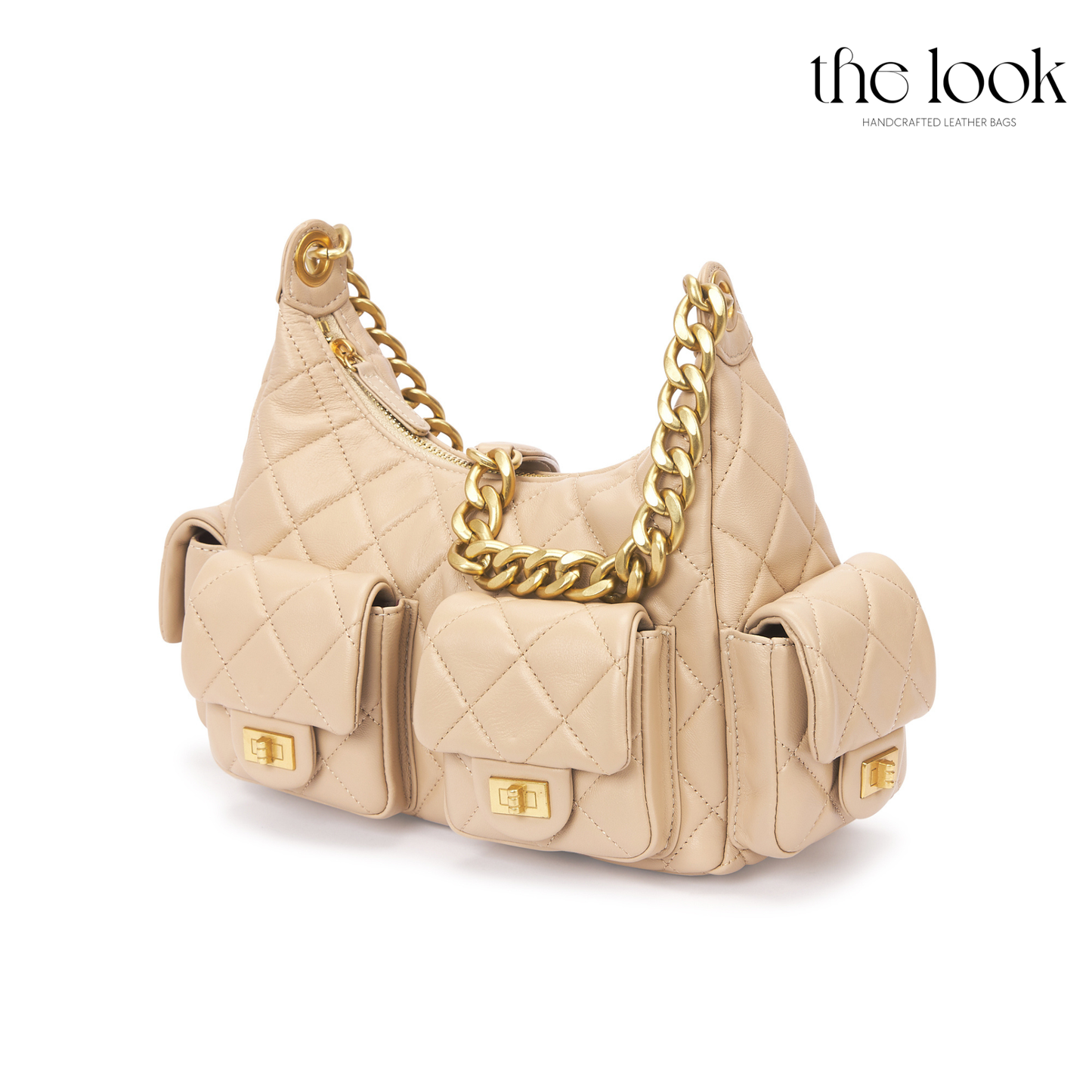 The Quilte Small Multipocket Shoulder Bag