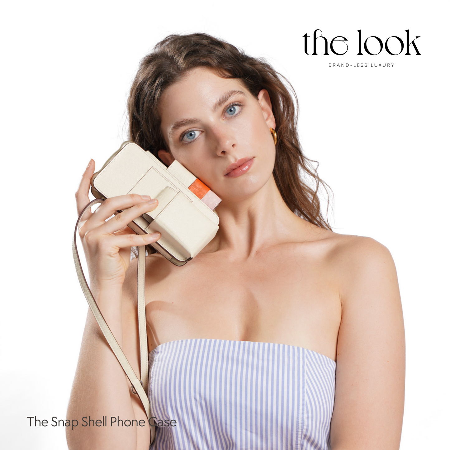The Snap Shell Phone Case in Cream
