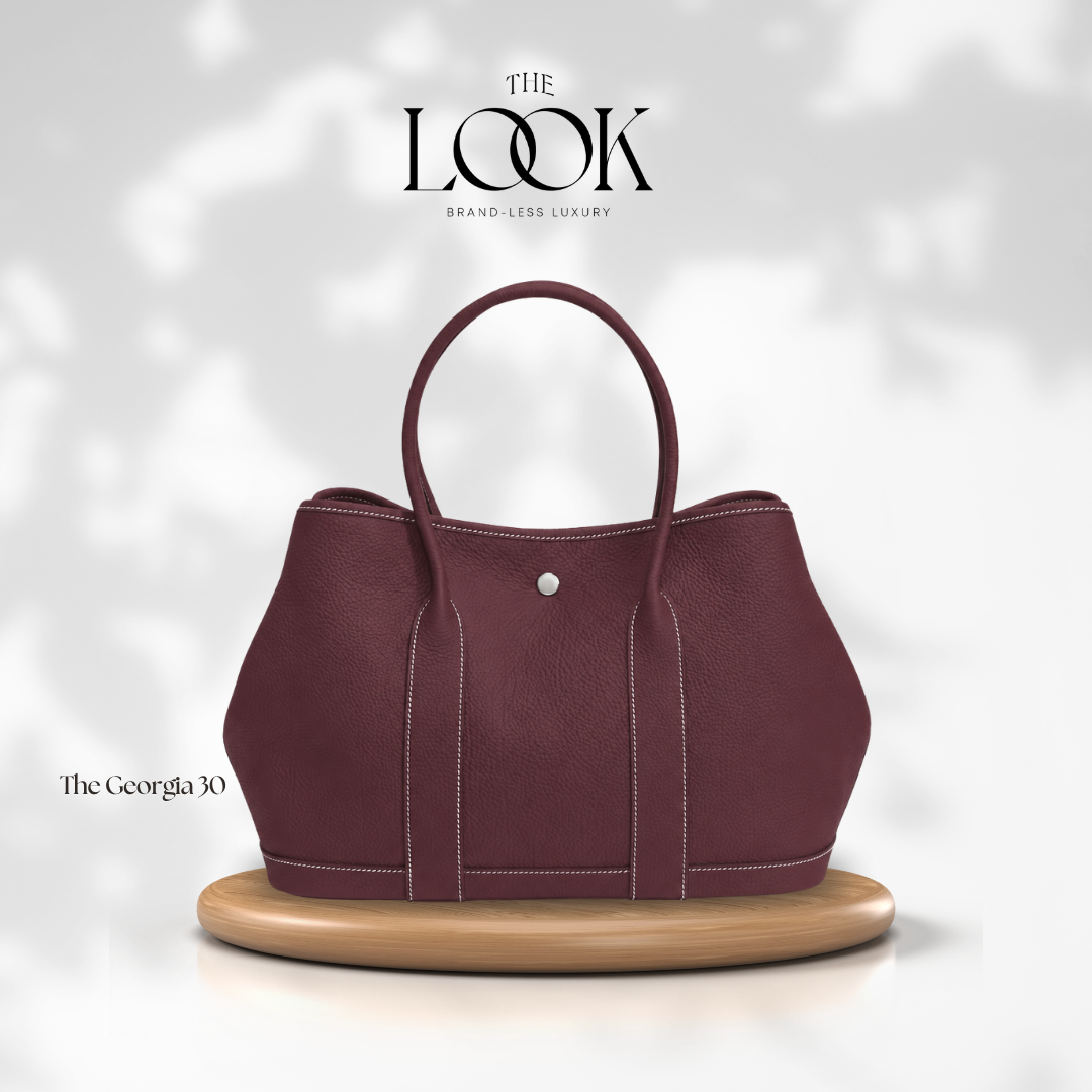 The Georgia Medium Tote — handcrafted genuine leather tote bag, view 9, The Look Officiel