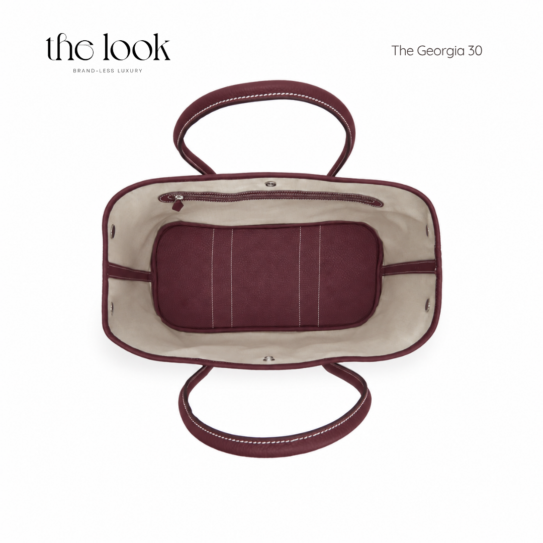 The Georgia Medium Tote — handcrafted genuine leather tote bag, view 11, The Look Officiel