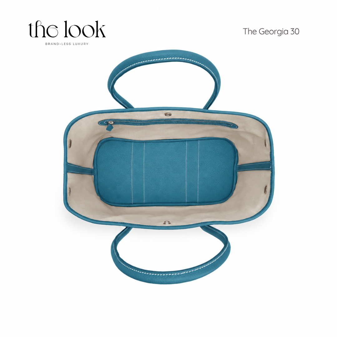 The Georgia Medium Tote — handcrafted genuine leather tote bag, view 7, The Look Officiel