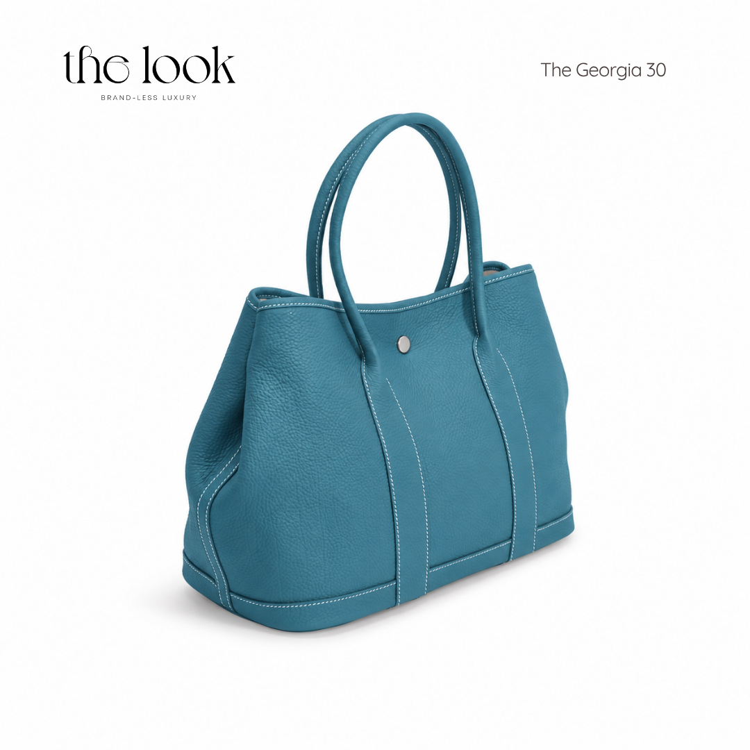 The Georgia Medium Tote — handcrafted genuine leather tote bag, view 6, The Look Officiel