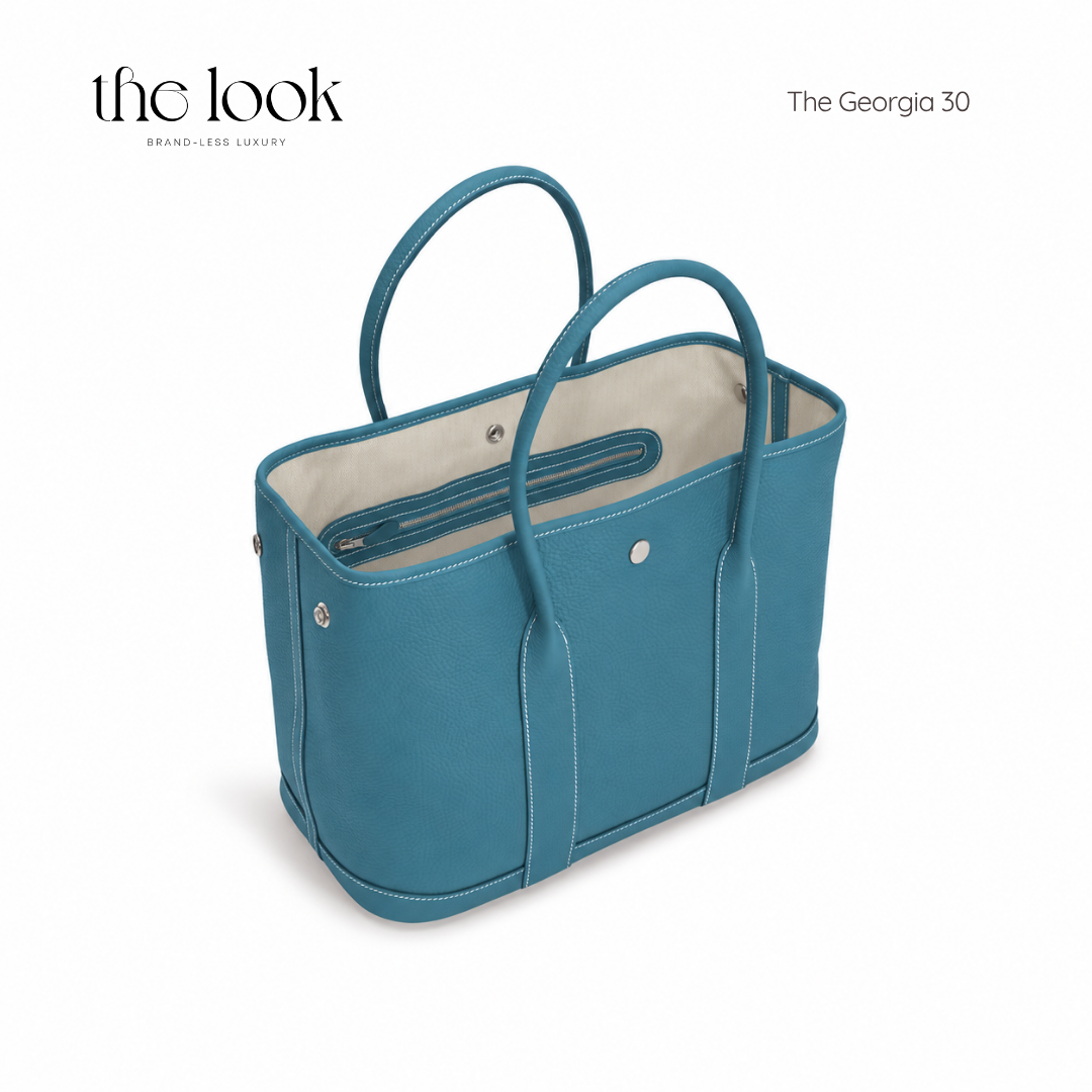 The Georgia Medium Tote — handcrafted genuine leather tote bag, view 8, The Look Officiel