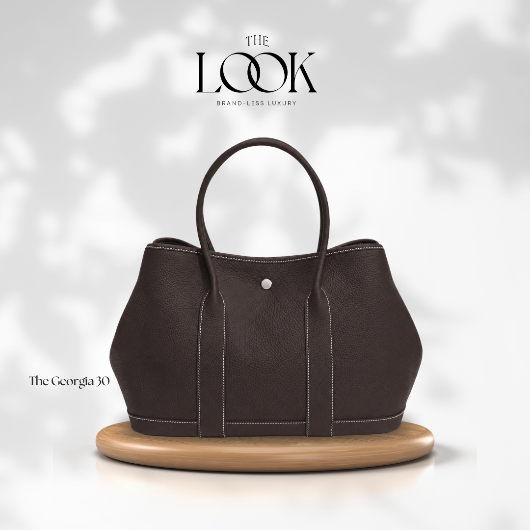 The Georgia Medium Tote — handcrafted genuine leather tote bag, The Look Officiel