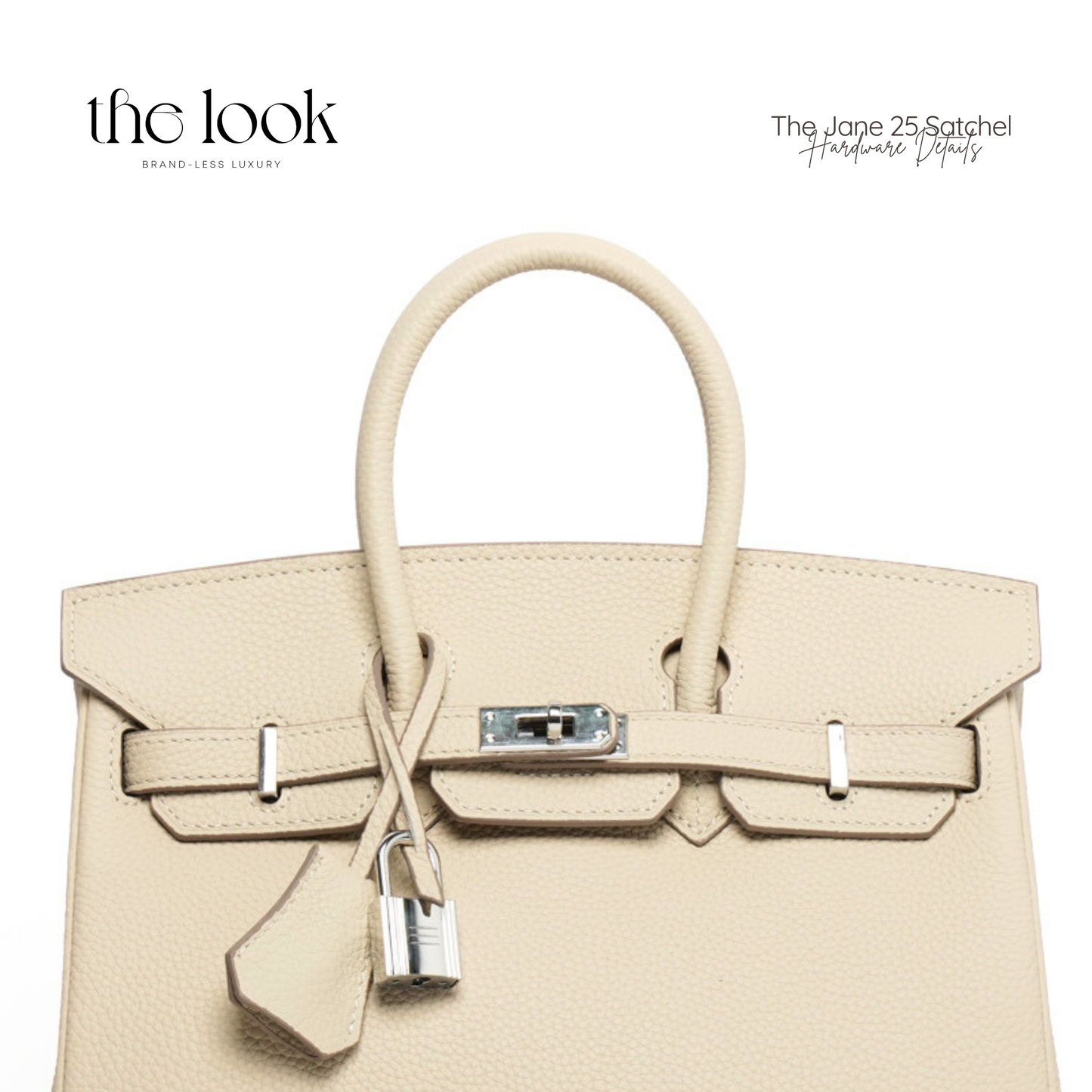 The Jane 25 Togo Leather in Cream SHW by The Look