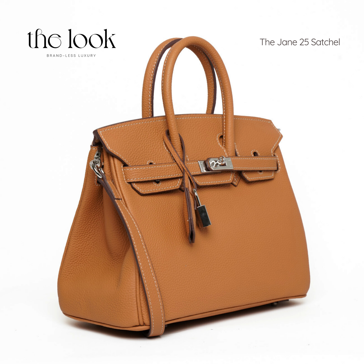 The Jane 25 Togo Leather in Gold Tan SHW by The Look