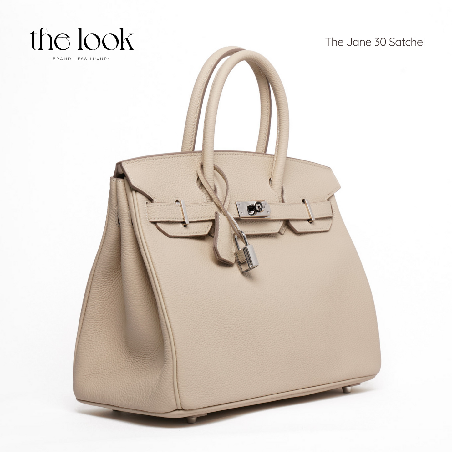 The Jane 30 Togo Leather in Cream SHW by The Look