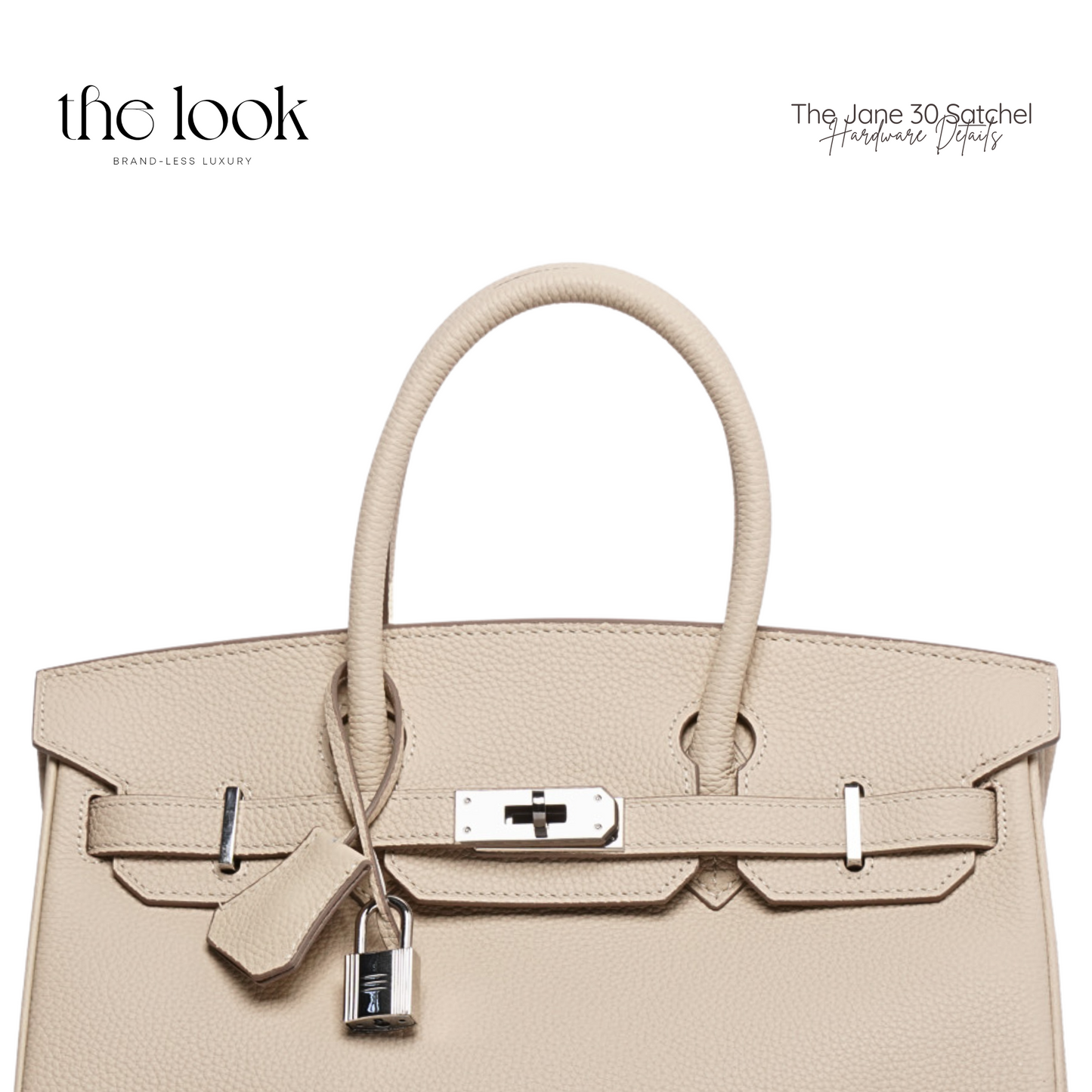 The Jane 30 Togo Leather in Cream SHW by The Look