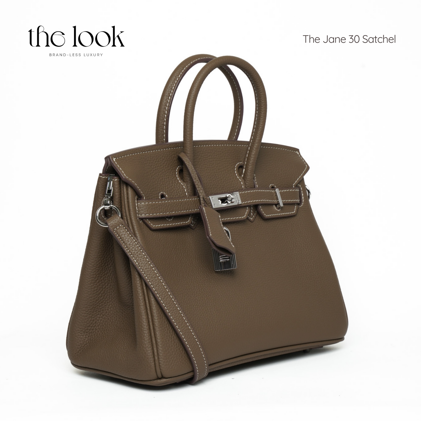 The Jane 30 Togo Leather in Etoupe SHW by The Look