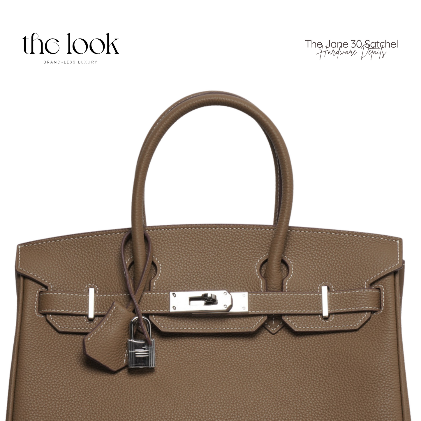 The Jane 30 Togo Leather in Etoupe SHW by The Look