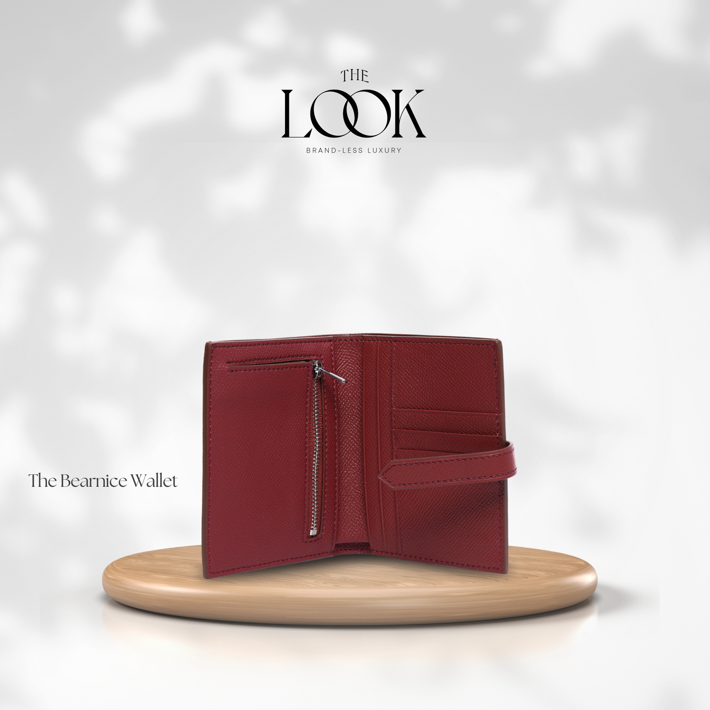 The Bearnice Compact Wallet in Burgundy