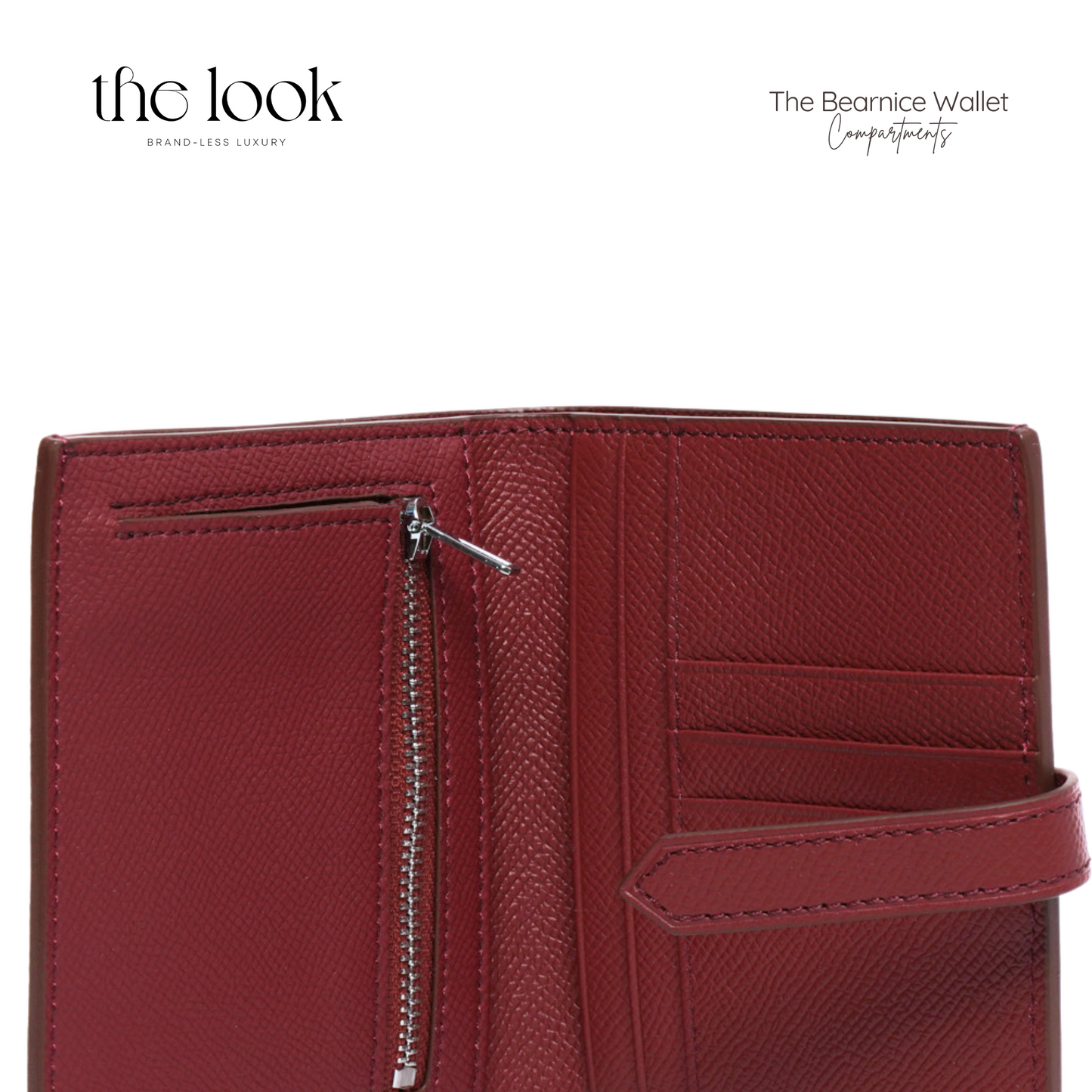 The Bearnice Compact Wallet in Burgundy