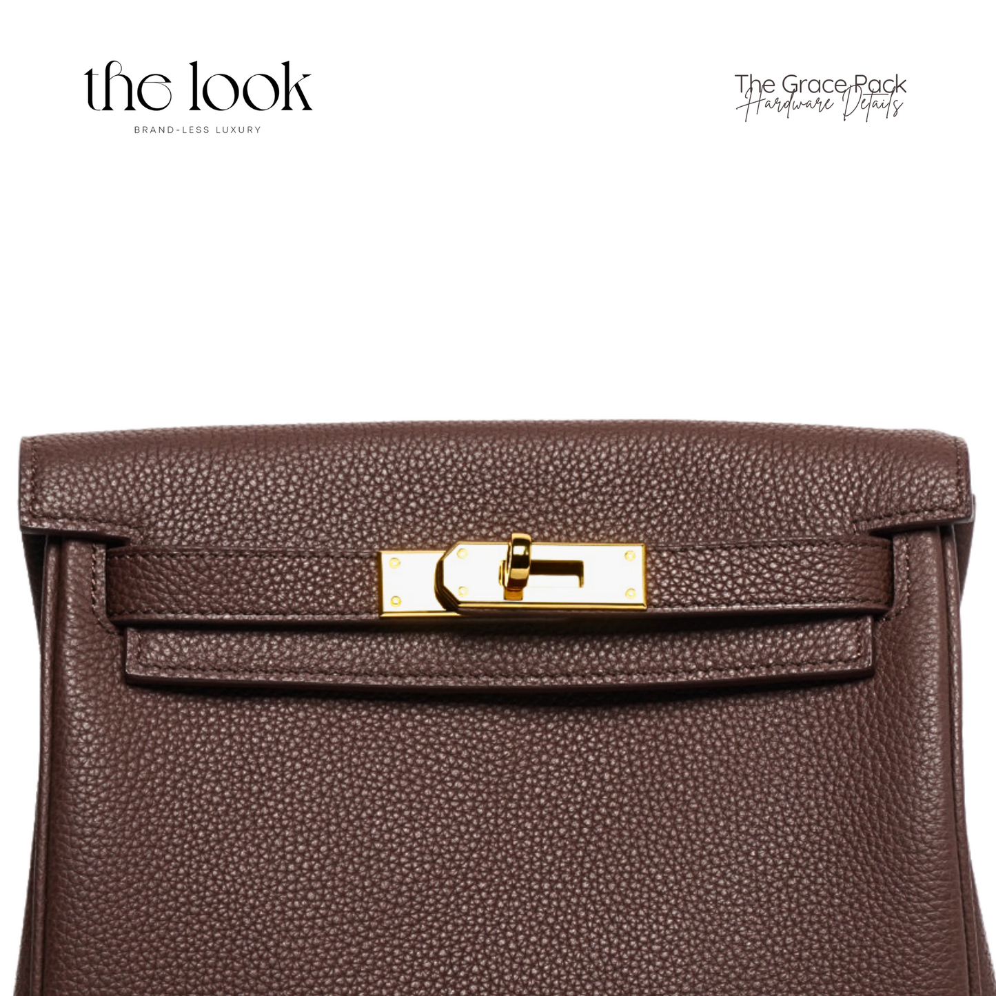 The Grace Pack Togo Leather in Chocolat GHW by The Look