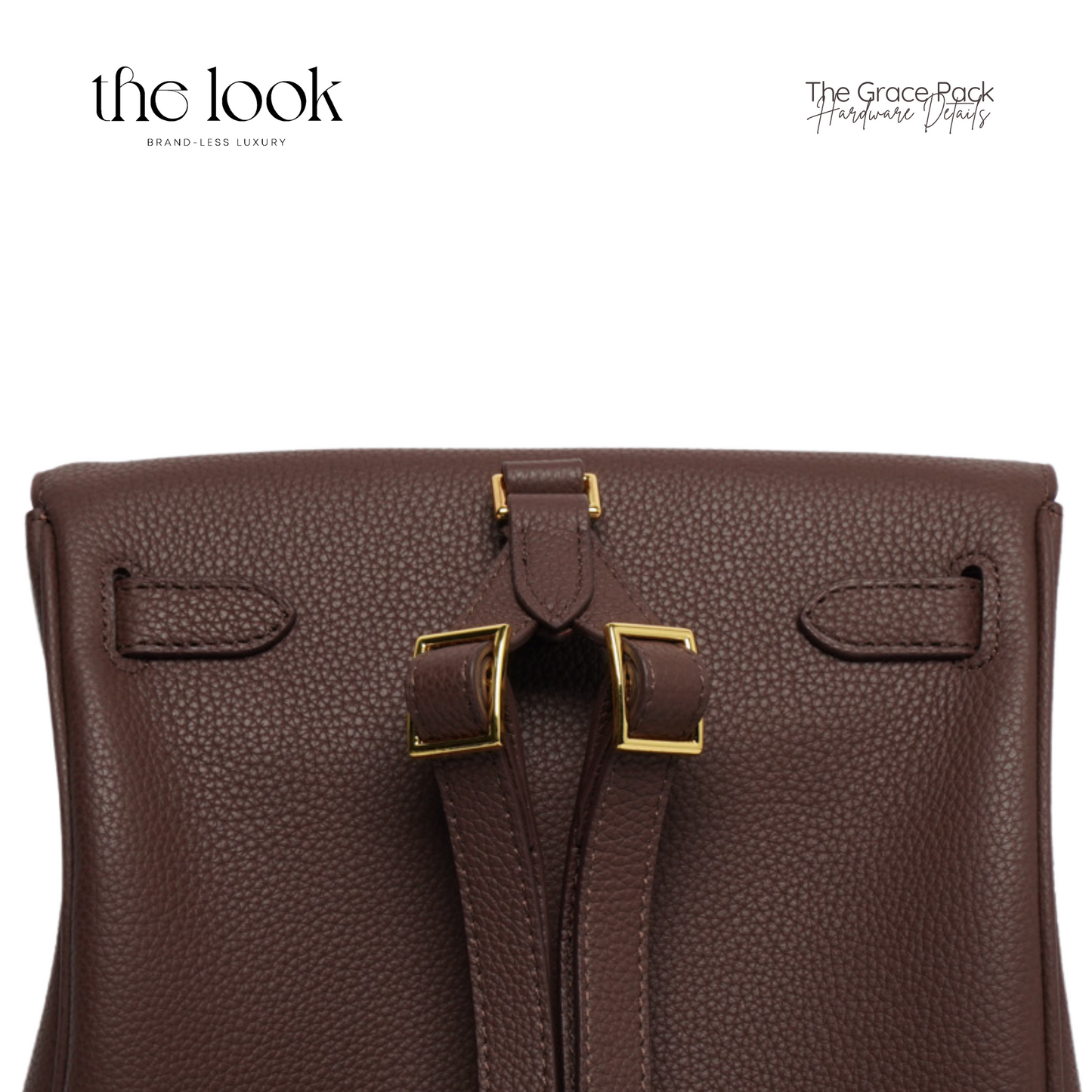 The Grace Pack Togo Leather in Chocolat GHW by The Look