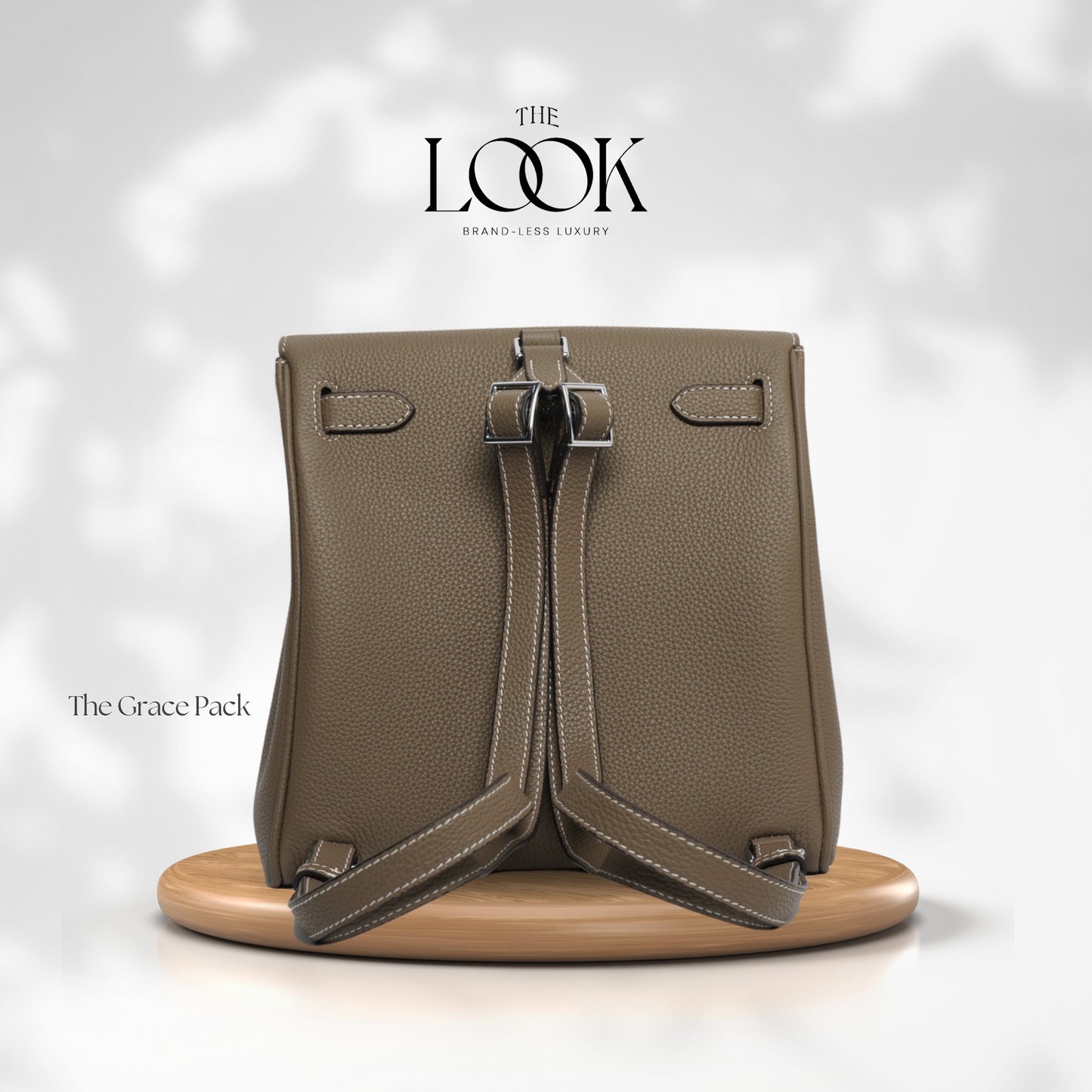 The Grace Pack Togo Leather in Etoupe SHW by The Look