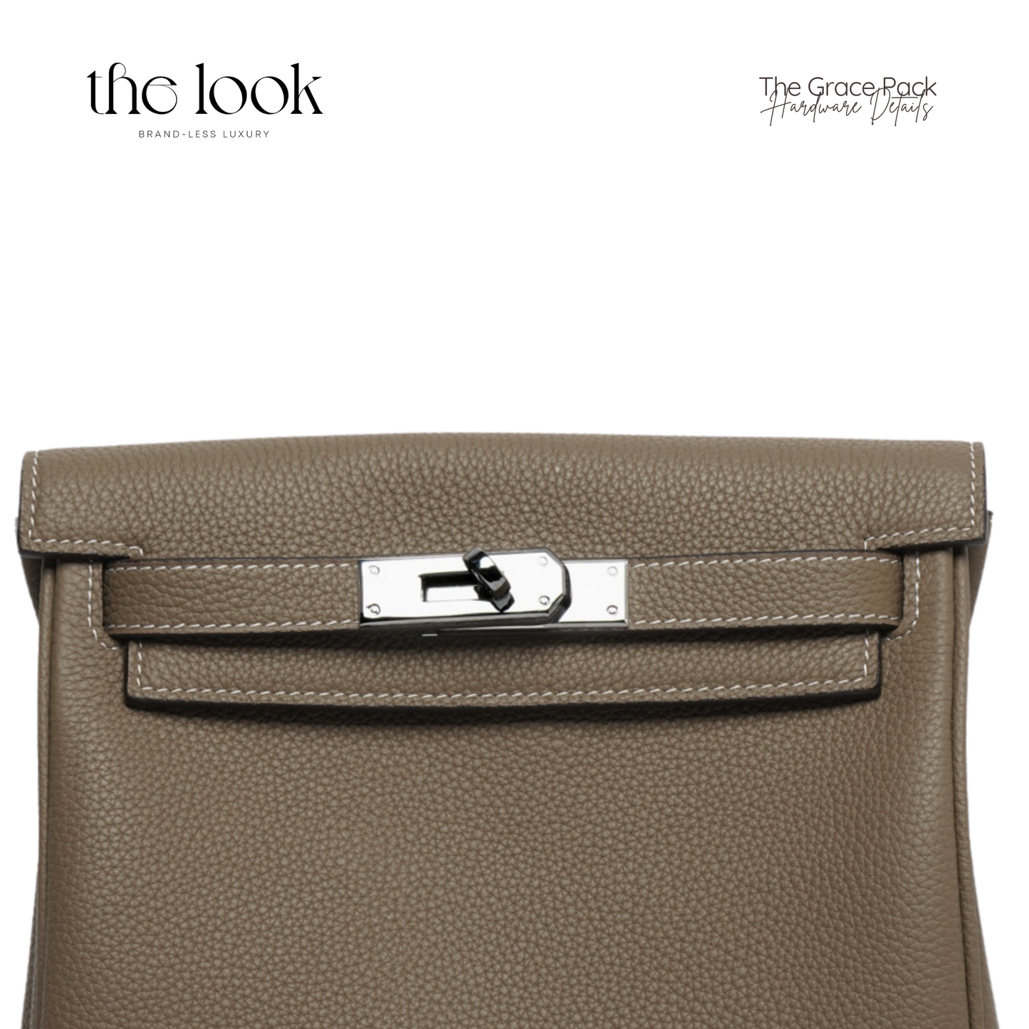 The Grace Pack Togo Leather in Etoupe SHW by The Look