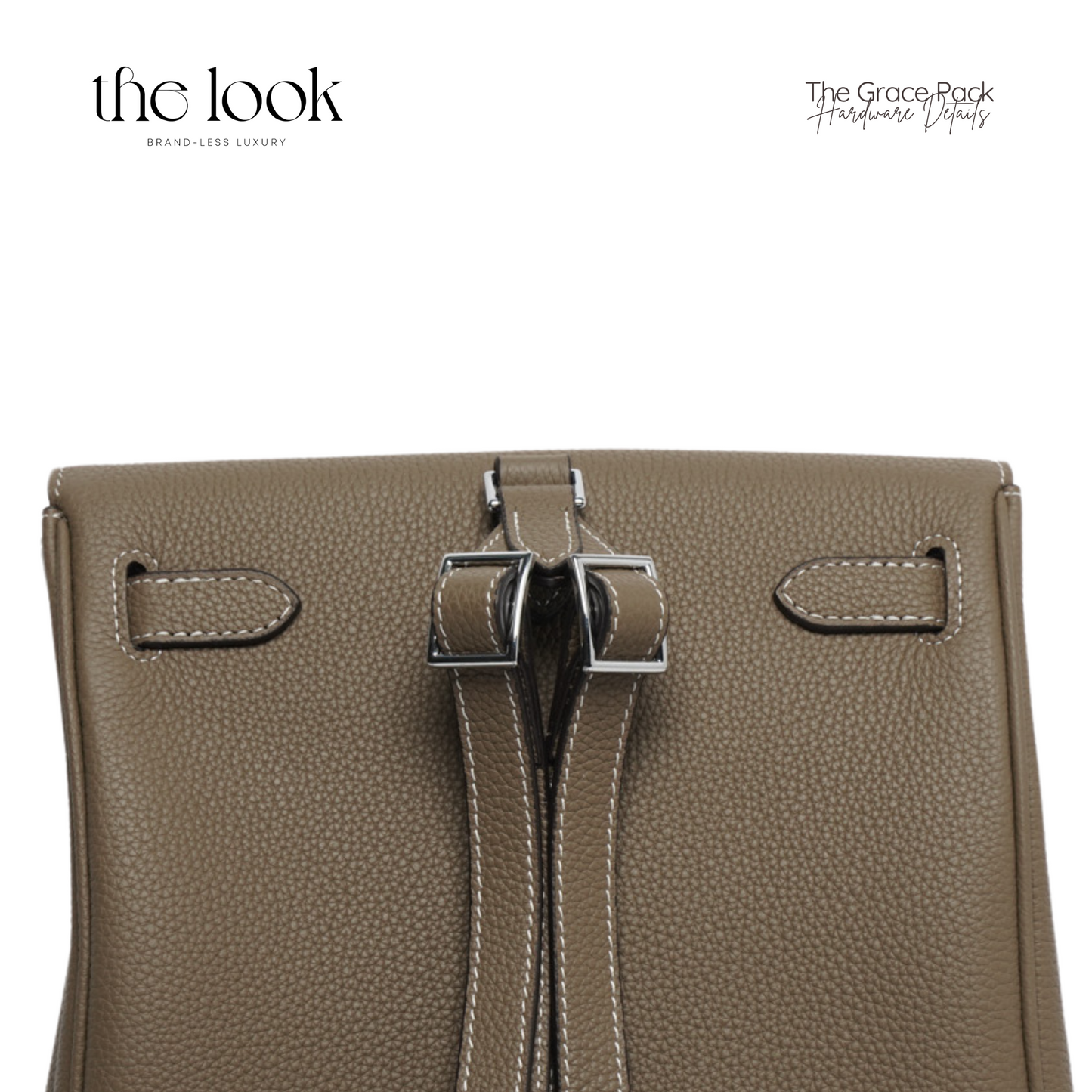 The Grace Pack Togo Leather in Etoupe SHW by The Look