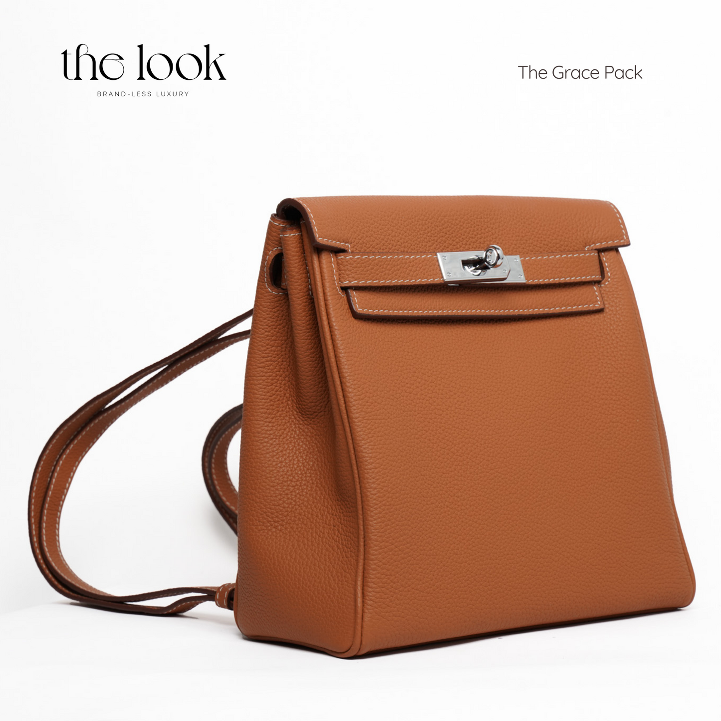 The Grace Pack Togo Leather in Gold Tan SHW by The Look