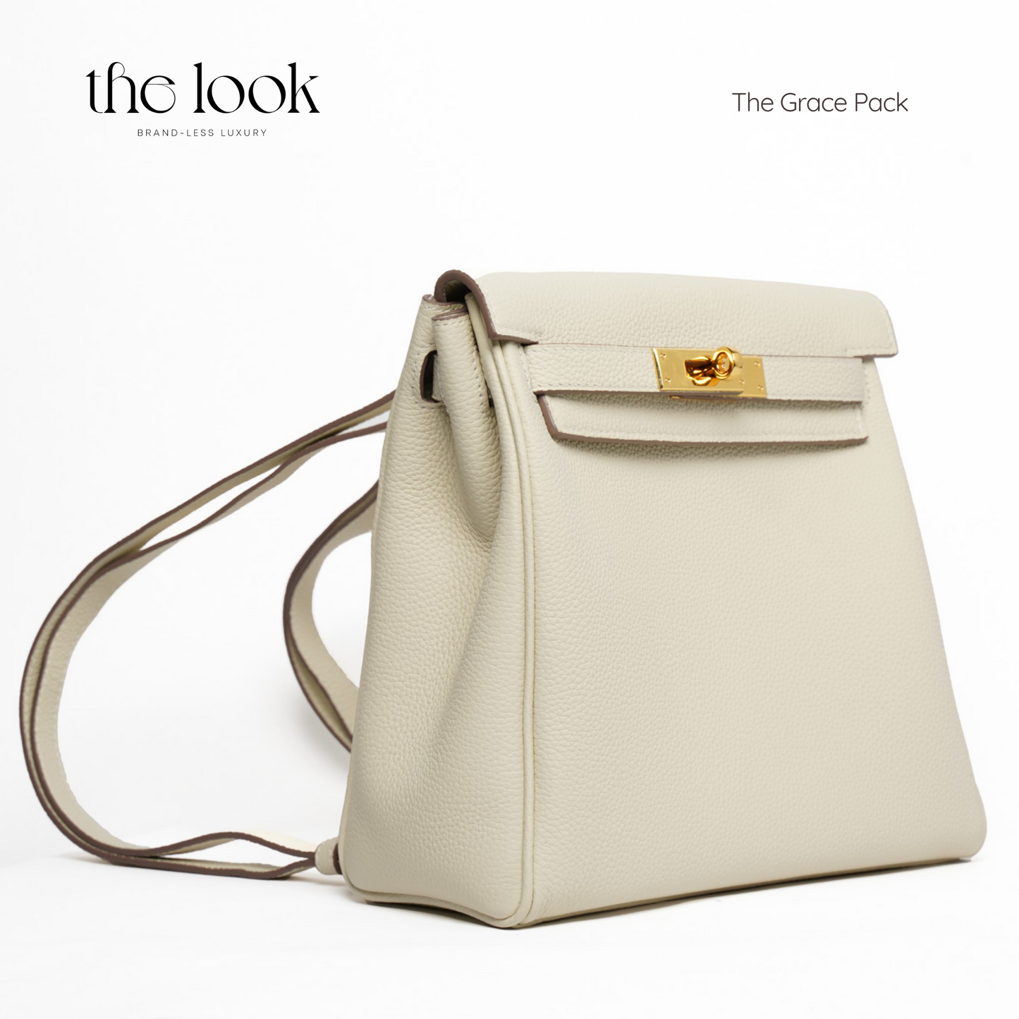 The Grace Pack Togo Leather in Cream GHW by The Look