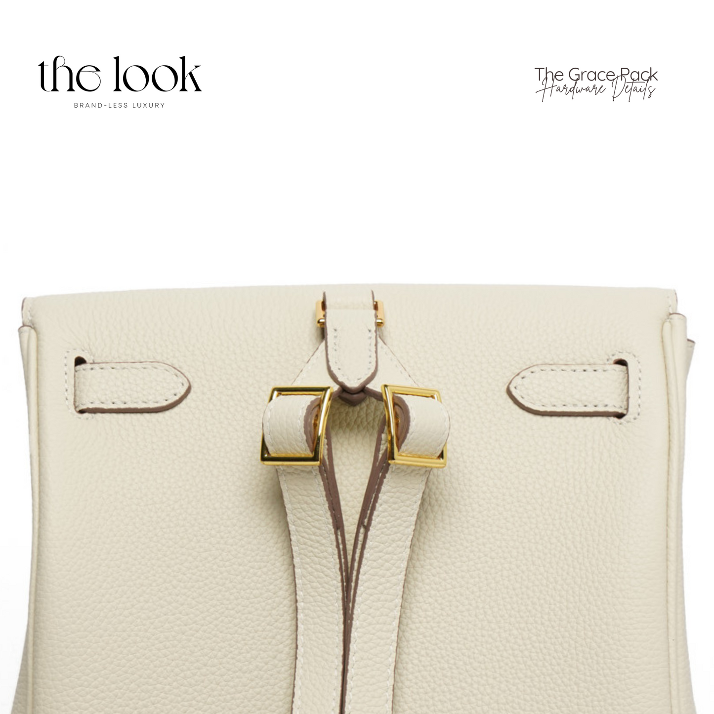 The Grace Pack Togo Leather in Cream GHW by The Look