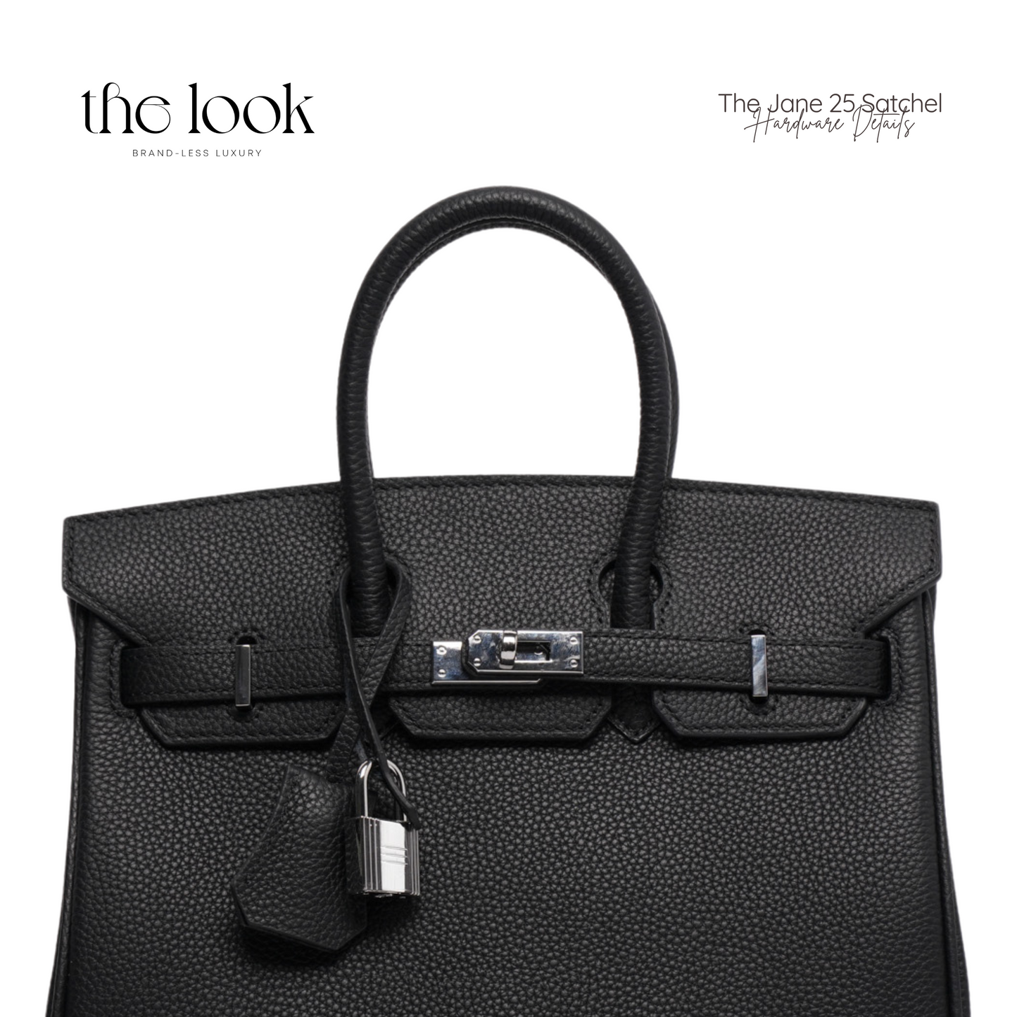 The Jane 25 Togo Leather in Noir SHW by The Look