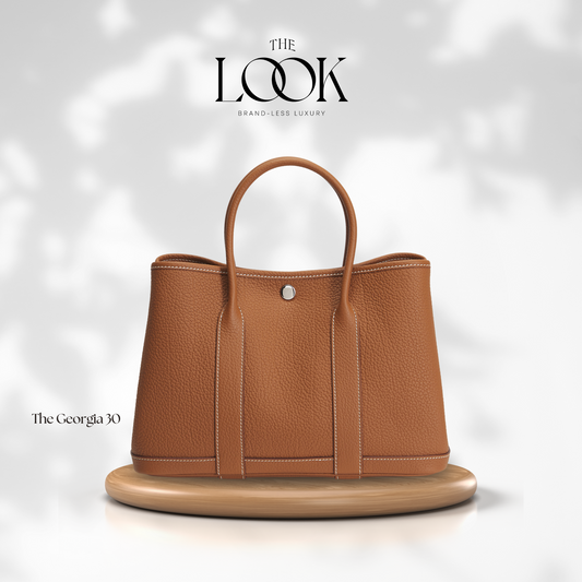 The Georgia 30 Satchel Togo Leather in Gold Tan SHW by The Look