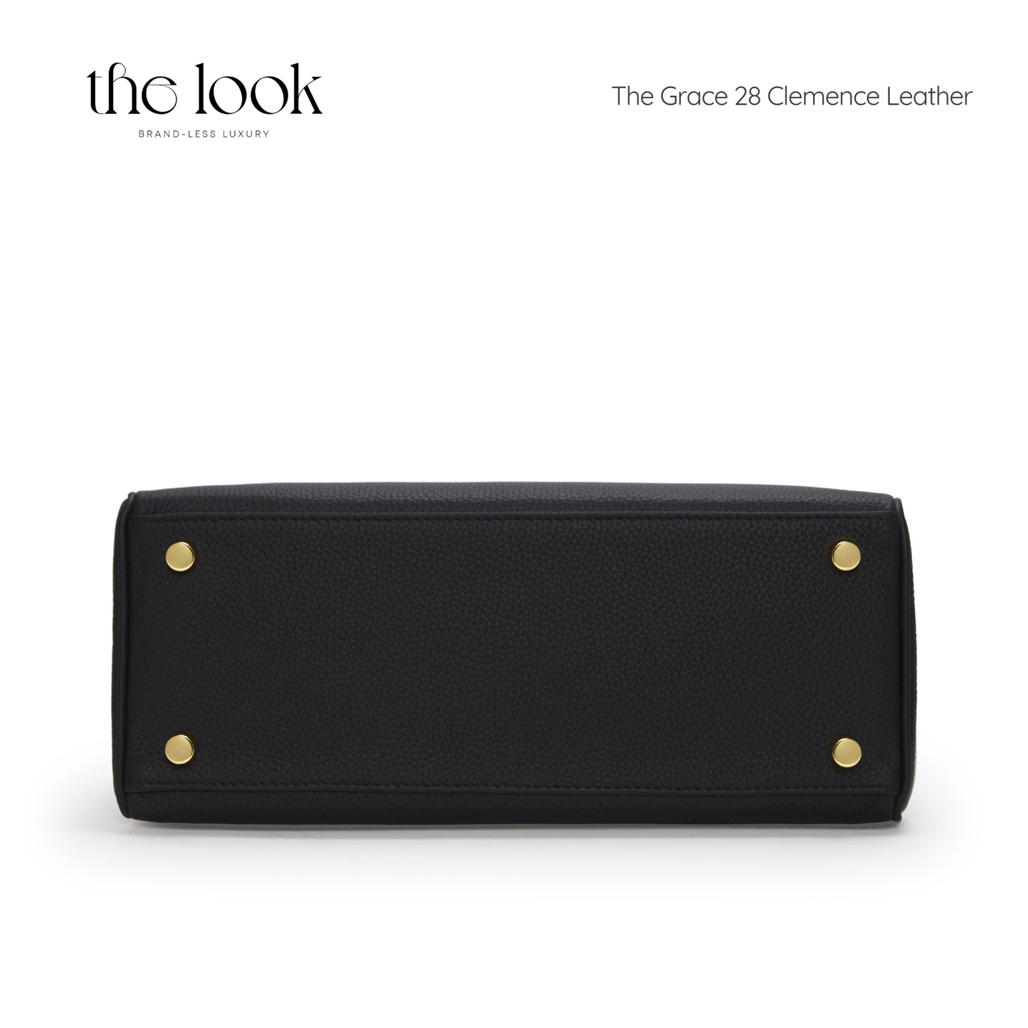 The Grace 28 Satchel Clemence Leather in Noir GHW by The Look