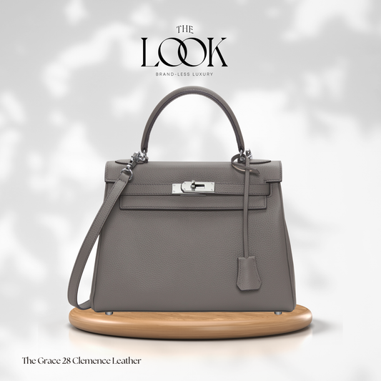 The Grace 28 Satchel Clemence Leather in Etain SHW by The Look