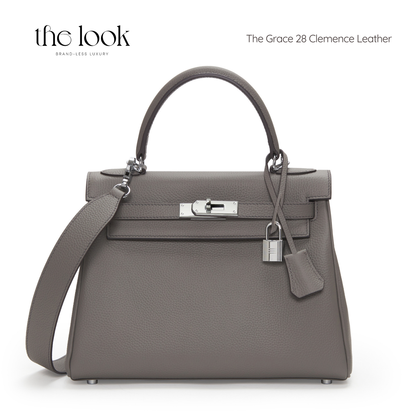 The Grace 28 Satchel Clemence Leather in Etain SHW by The Look