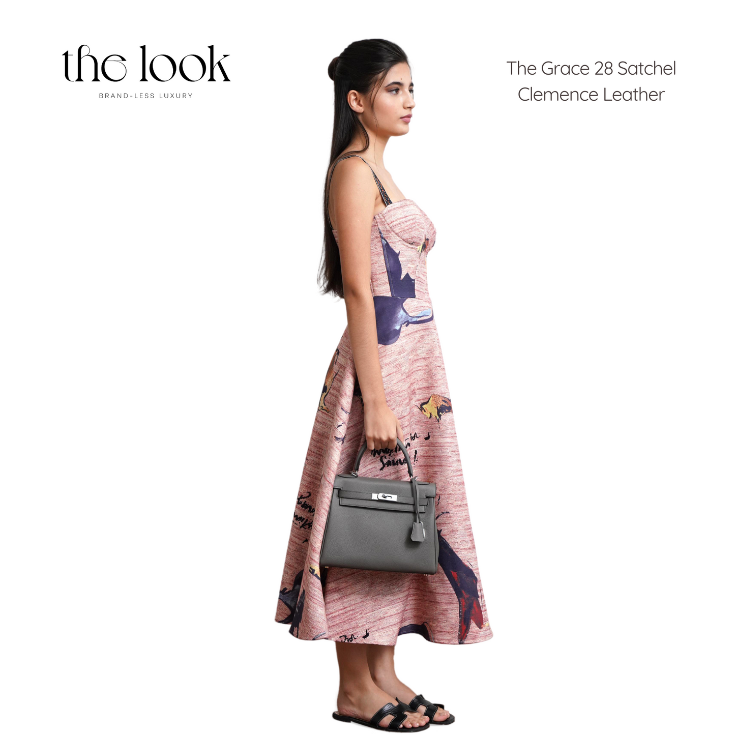 The Grace 28 Satchel Clemence Leather in Gold Tan GHW by The Look