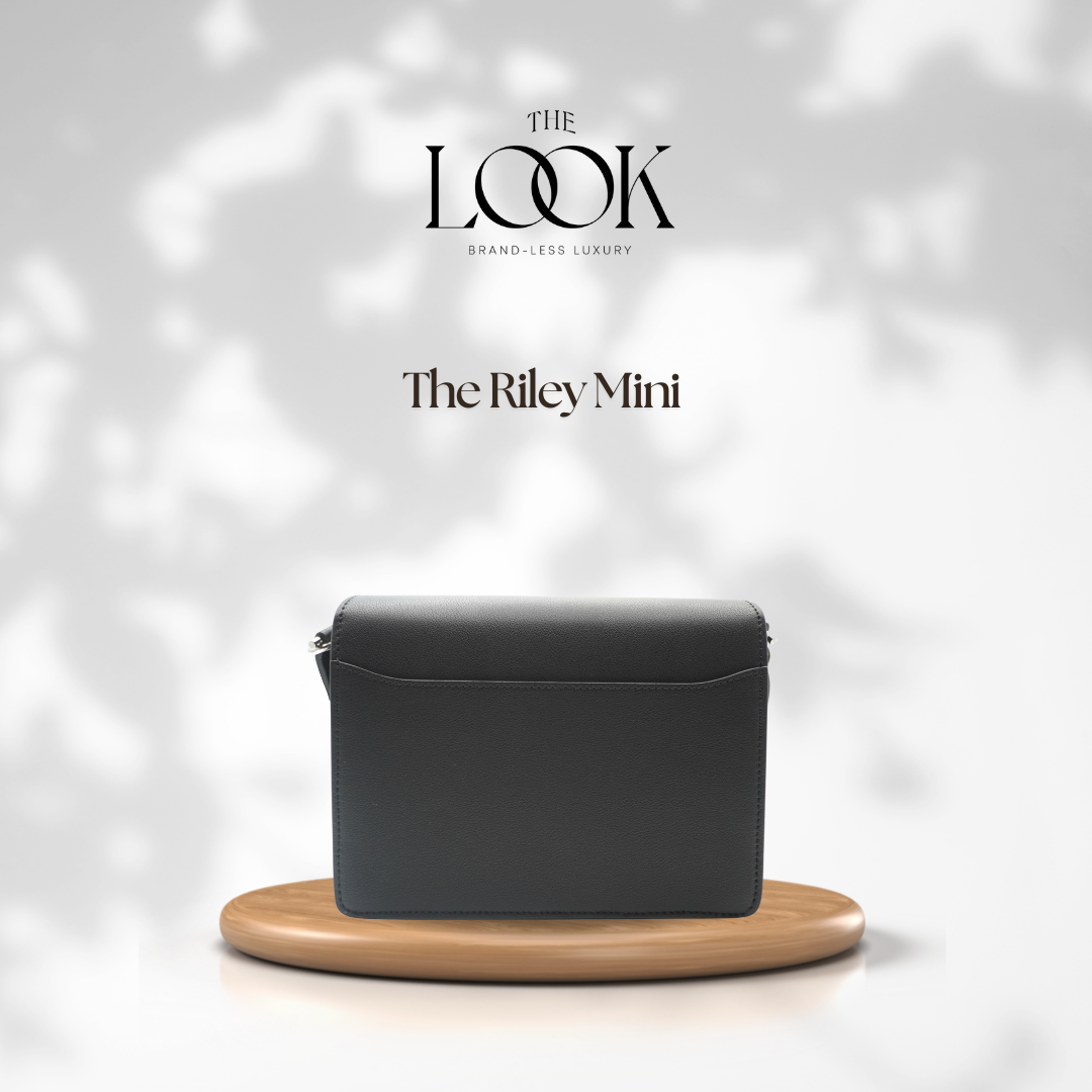 The Riley Mini Evercolor Leather in Noir SHW