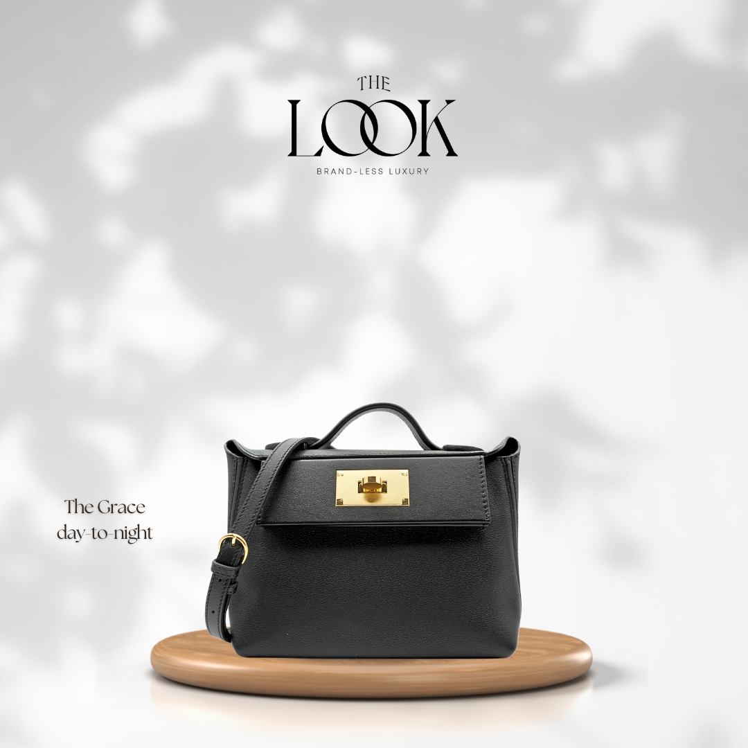 The Grace Day To Night Clemence Leather in Noir GHW