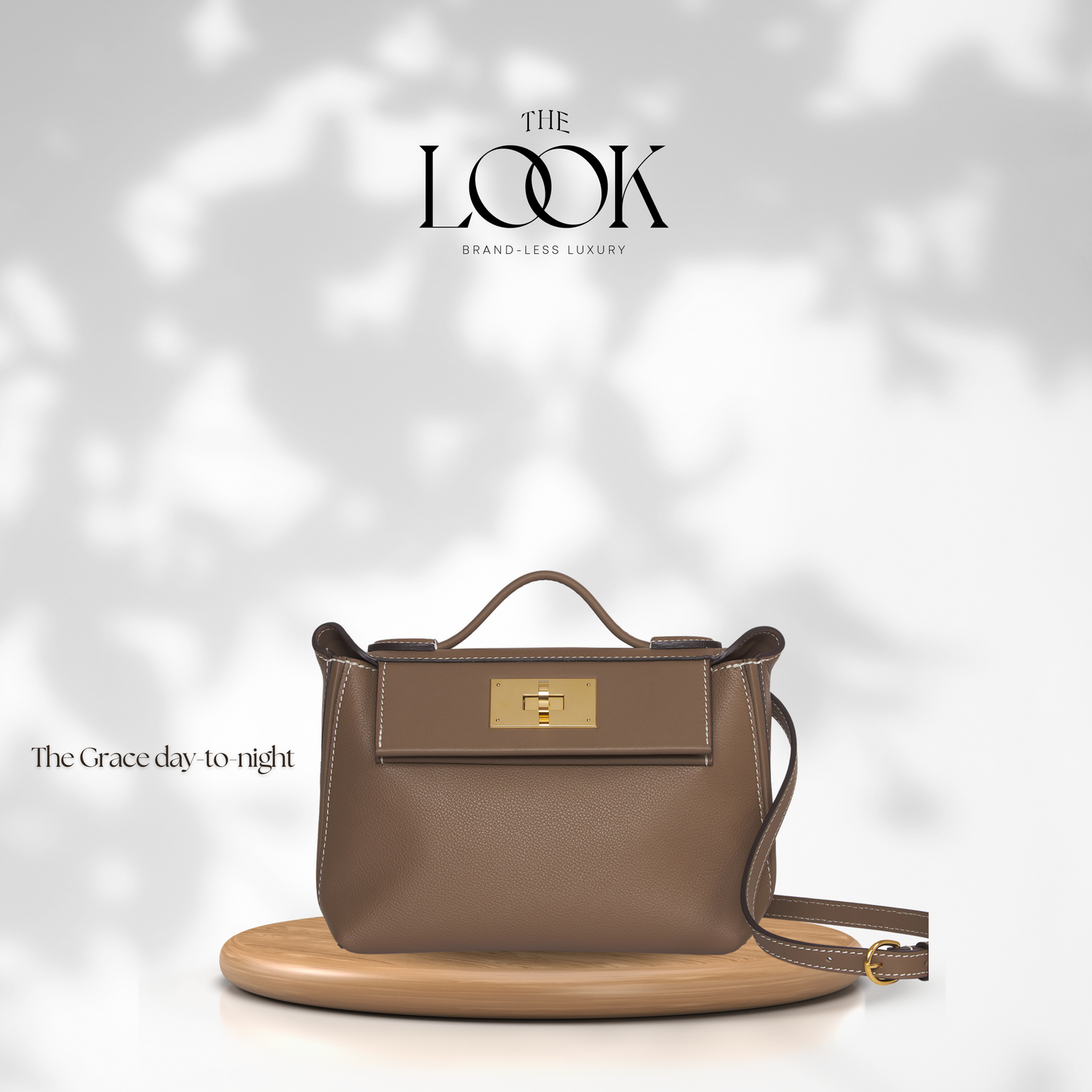 The Grace Day To Night Clemence Leather in Etoupe GHW