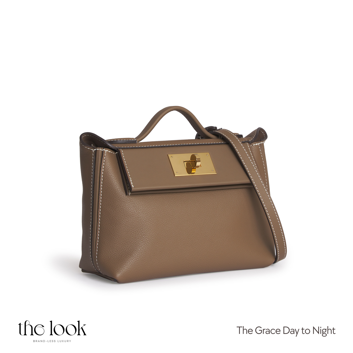 The Grace Day To Night Clemence Leather in Etoupe GHW