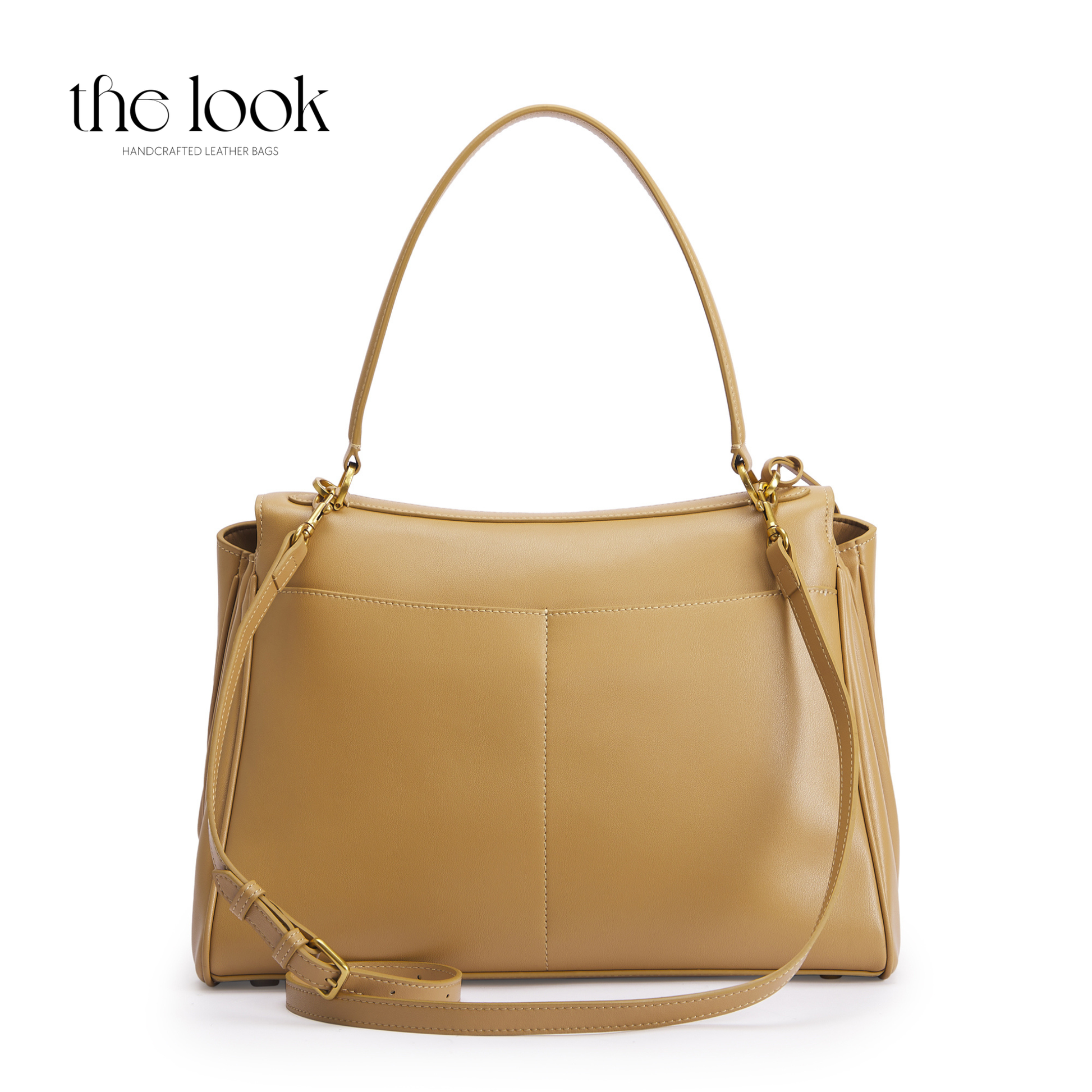 The Valen Large Satchel — genuine leather handbag, detail | The Look Officiel