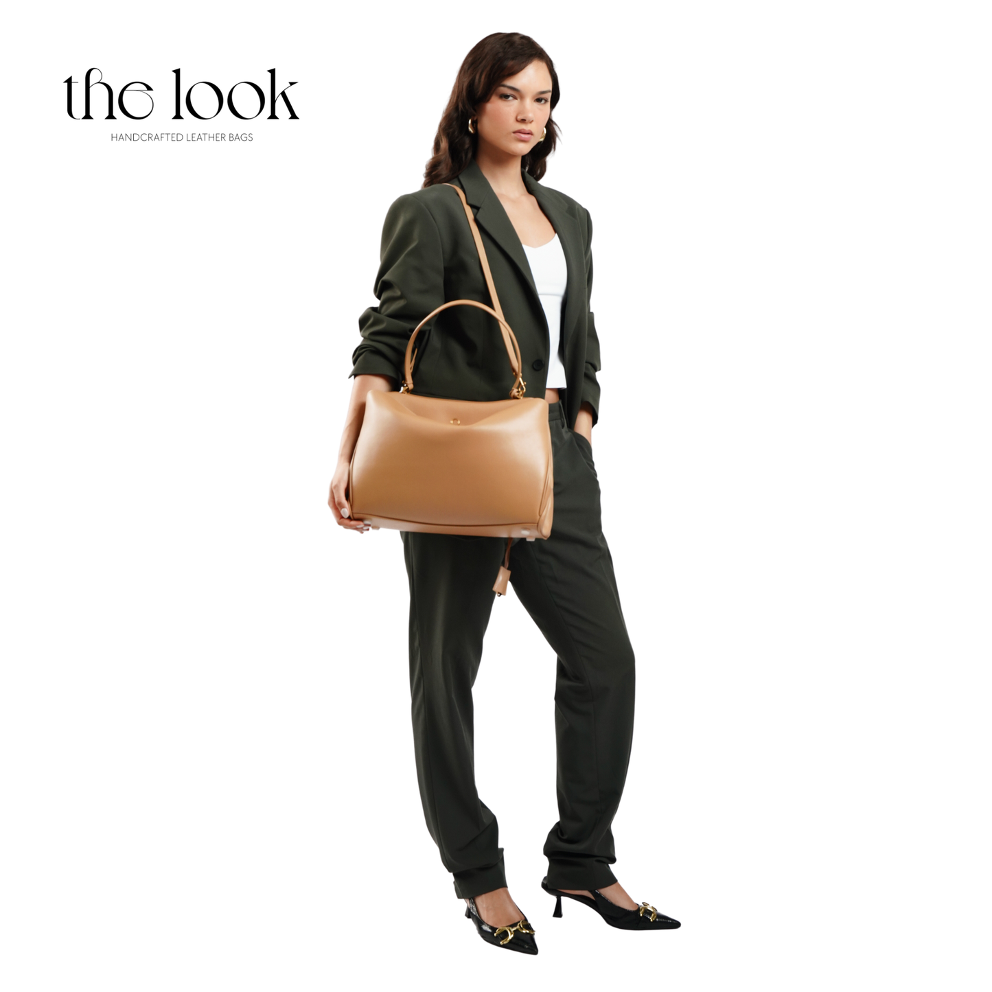 The Valen Large Satchel — genuine leather handbag, worn | The Look Officiel