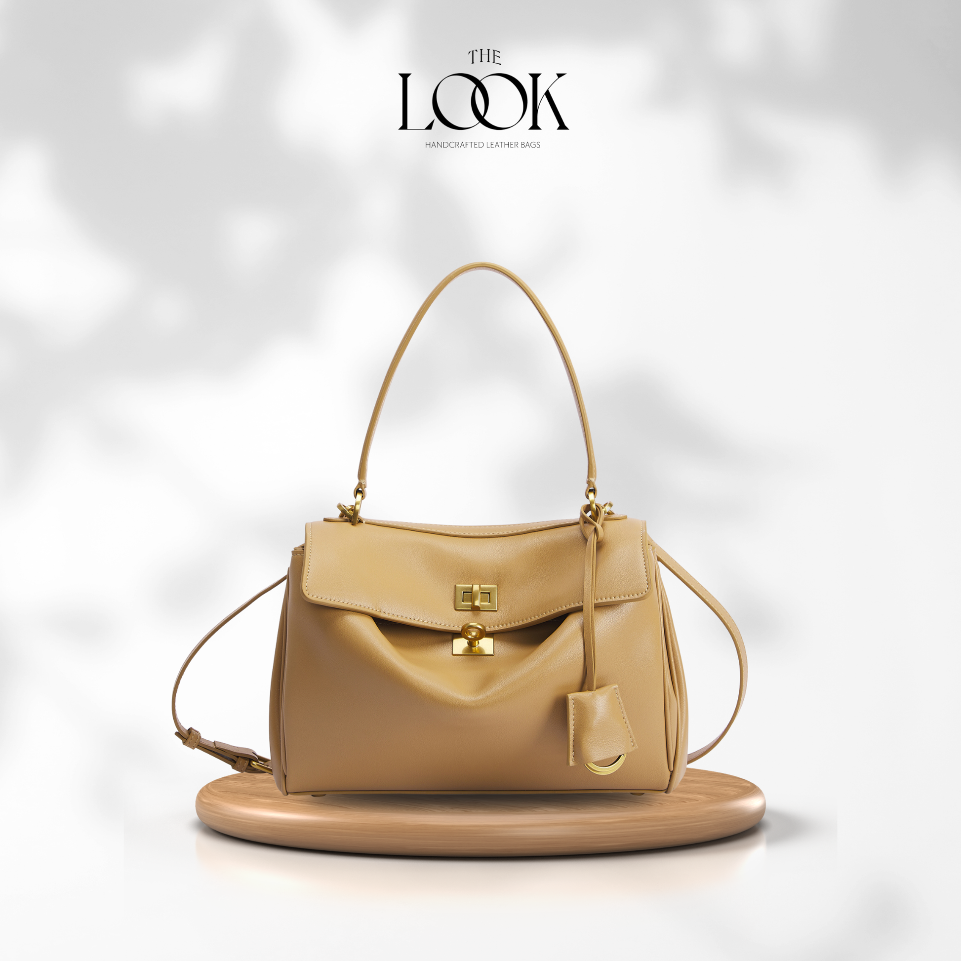 The Valen Medium Satchel — genuine leather handbag, The Look Officiel