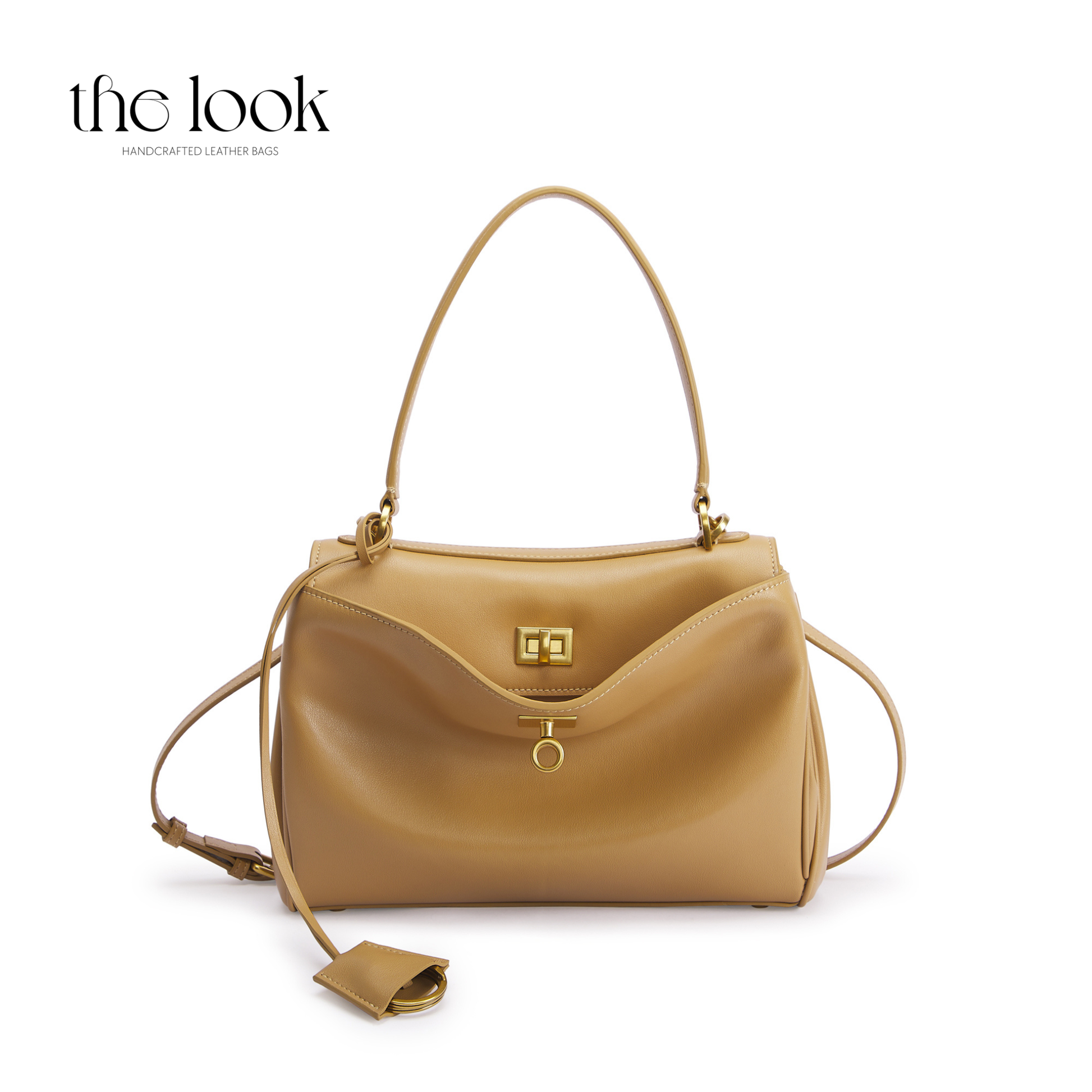 The Valen Medium Satchel — genuine leather handbag, interior | The Look Officiel
