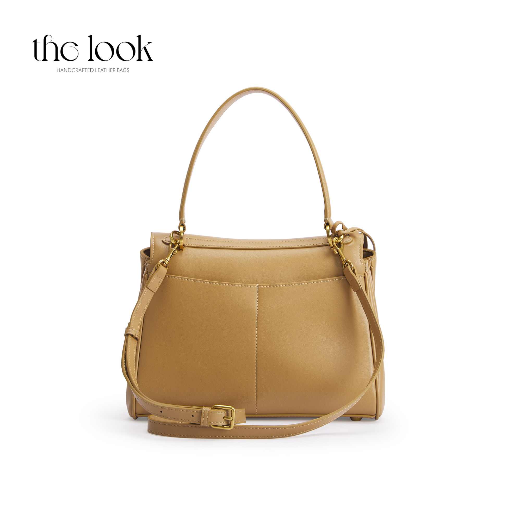 The Valen Medium Satchel — genuine leather handbag, detail | The Look Officiel