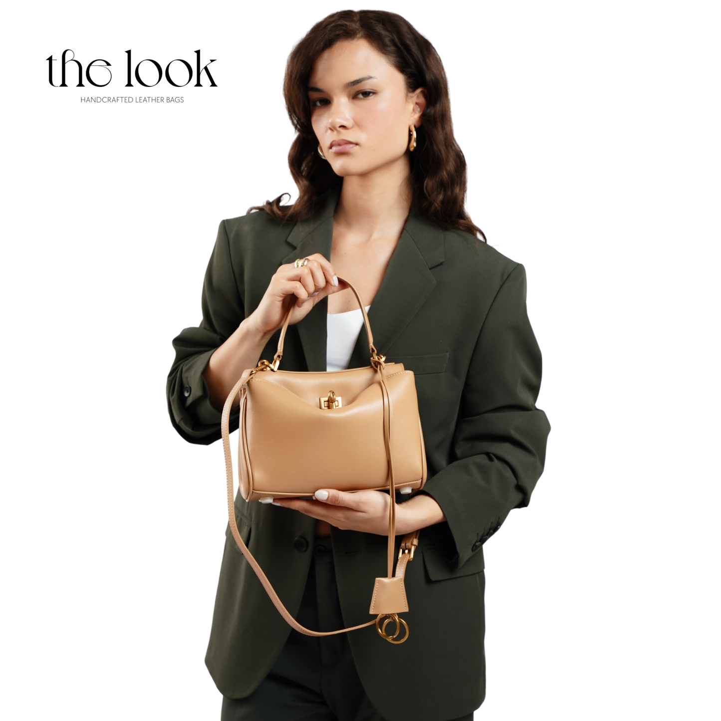 The Valen Small Satchel — genuine leather handbag, alternate colour | The Look Officiel