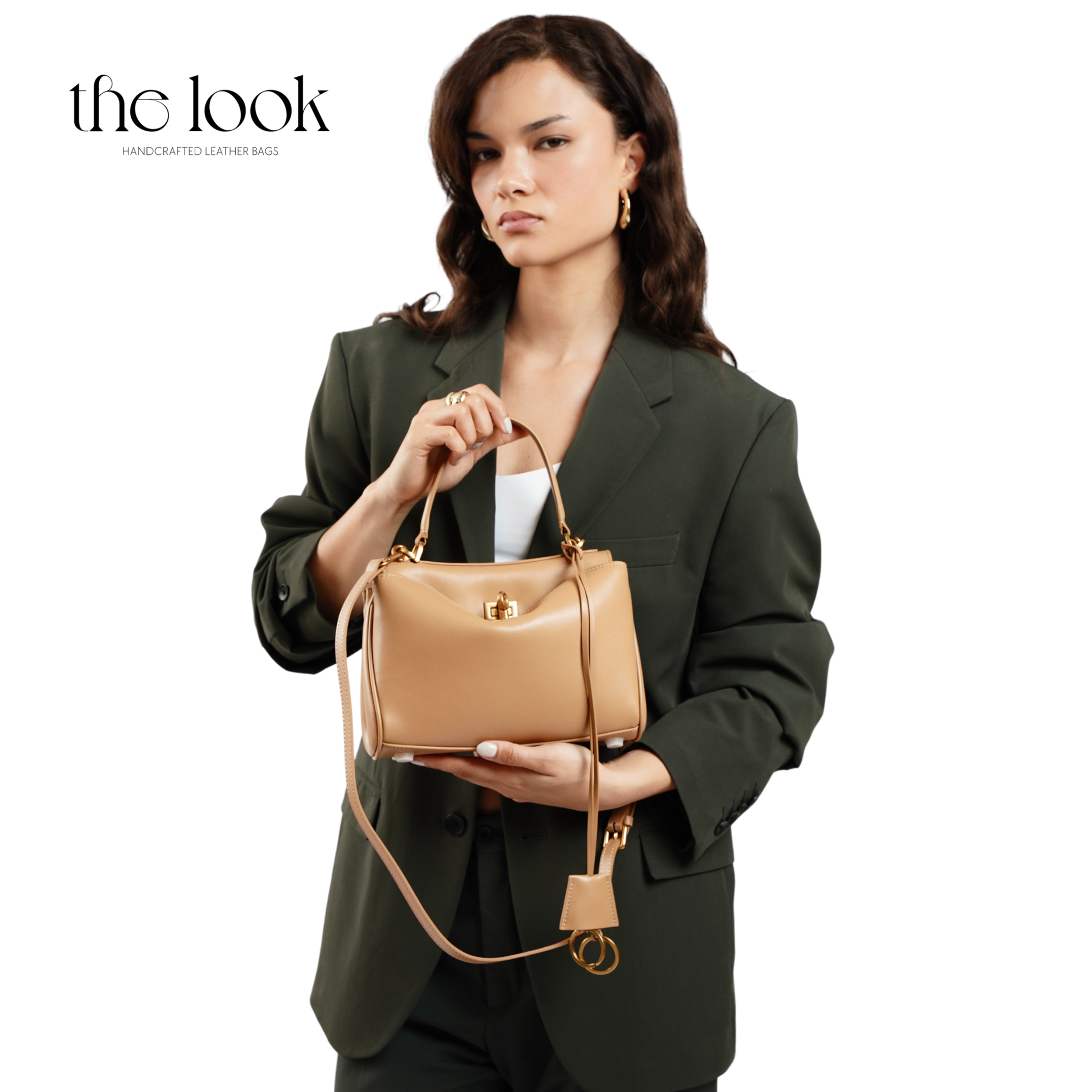 The Valen Small Satchel — genuine leather handbag, alternate colour | The Look Officiel