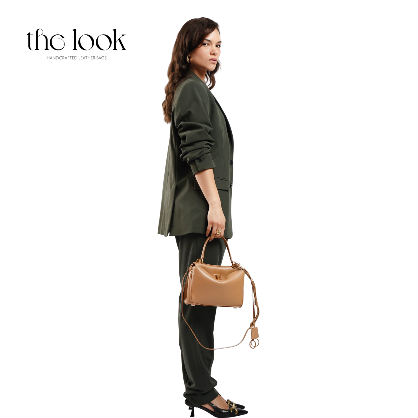 The Valen Small Satchel — genuine leather handbag, worn | The Look Officiel