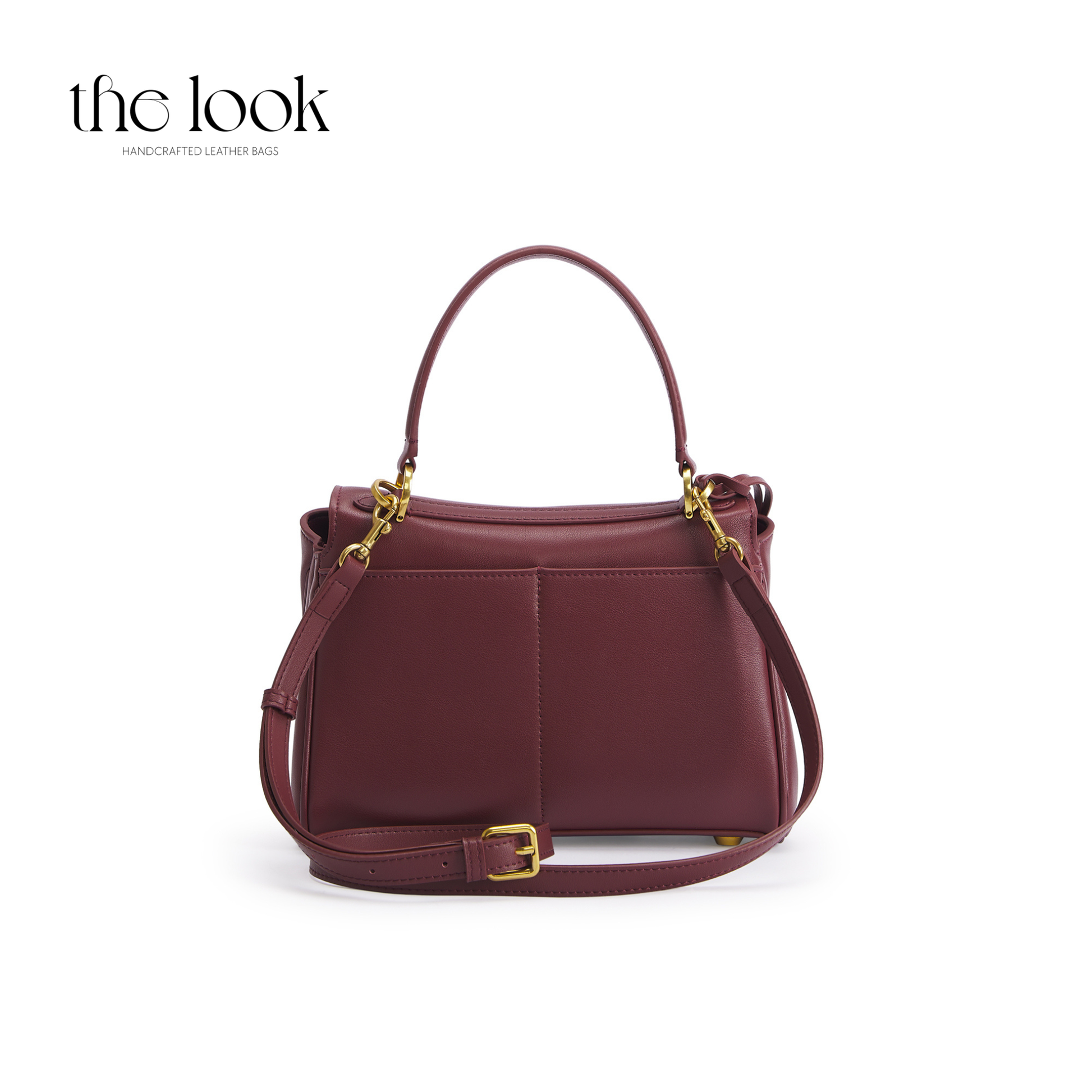 The Valen Small Satchel — genuine leather handbag, third colour worn | The Look Officiel