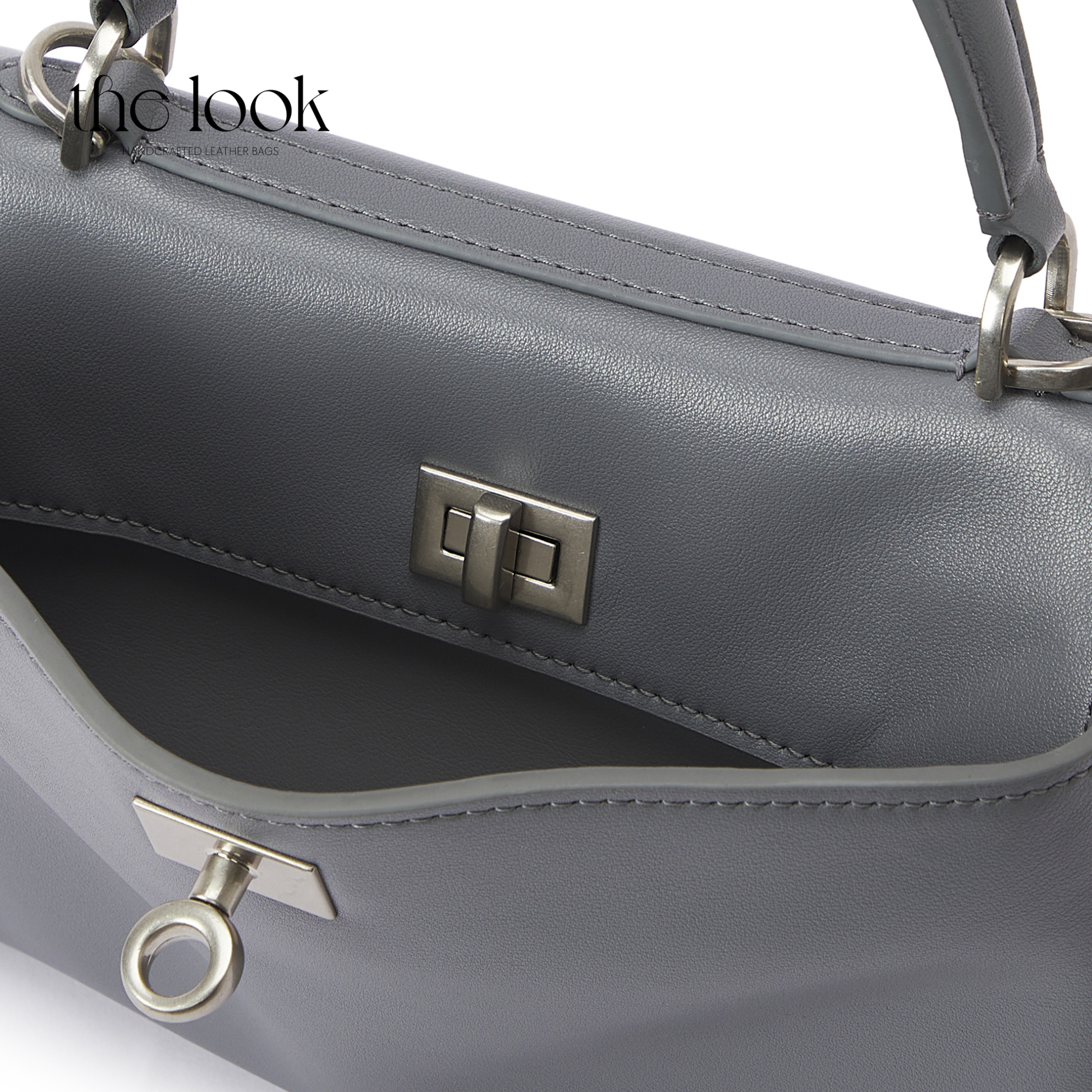 The Valen Small Satchel — genuine leather handbag, alternate colour angle | The Look Officiel