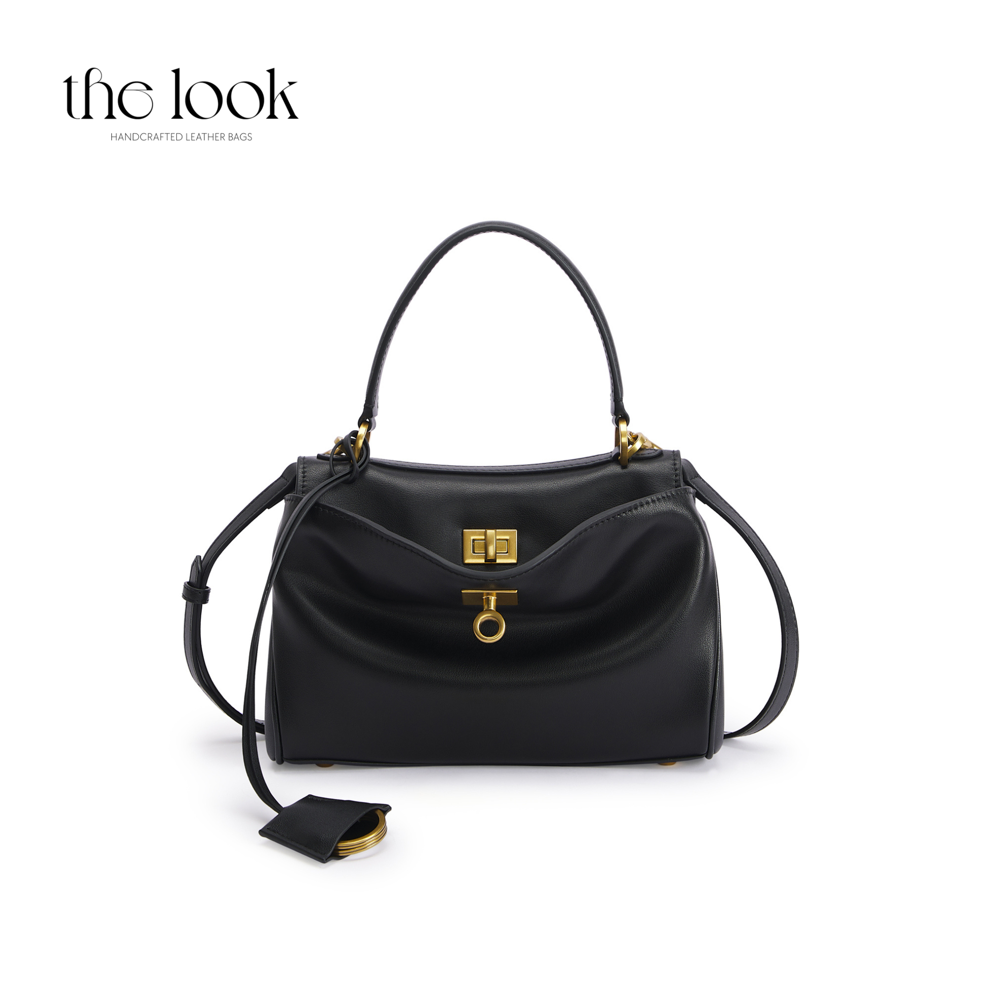 The Valen Small Satchel — genuine leather handbag, fifth colour held | The Look Officiel