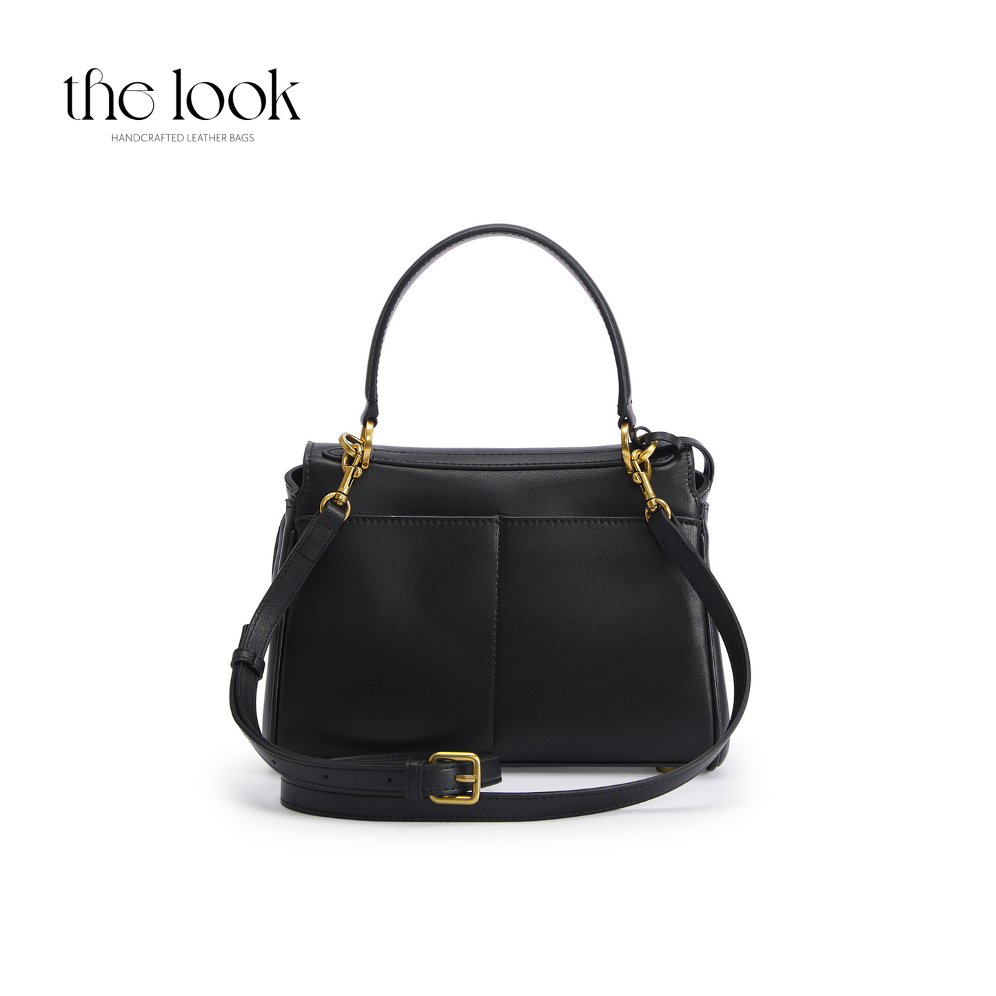 The Valen Small Satchel — genuine leather handbag, fifth colour detail | The Look Officiel